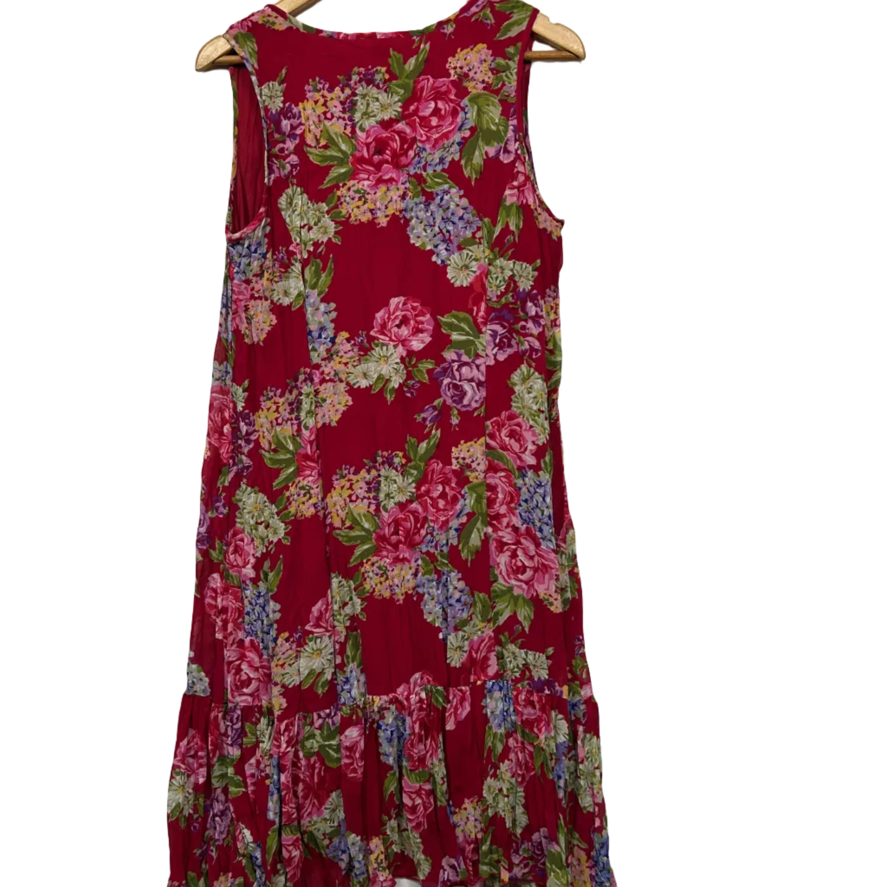 Foil Floral Print Sleeveless Dress - Size 14 - Image 2