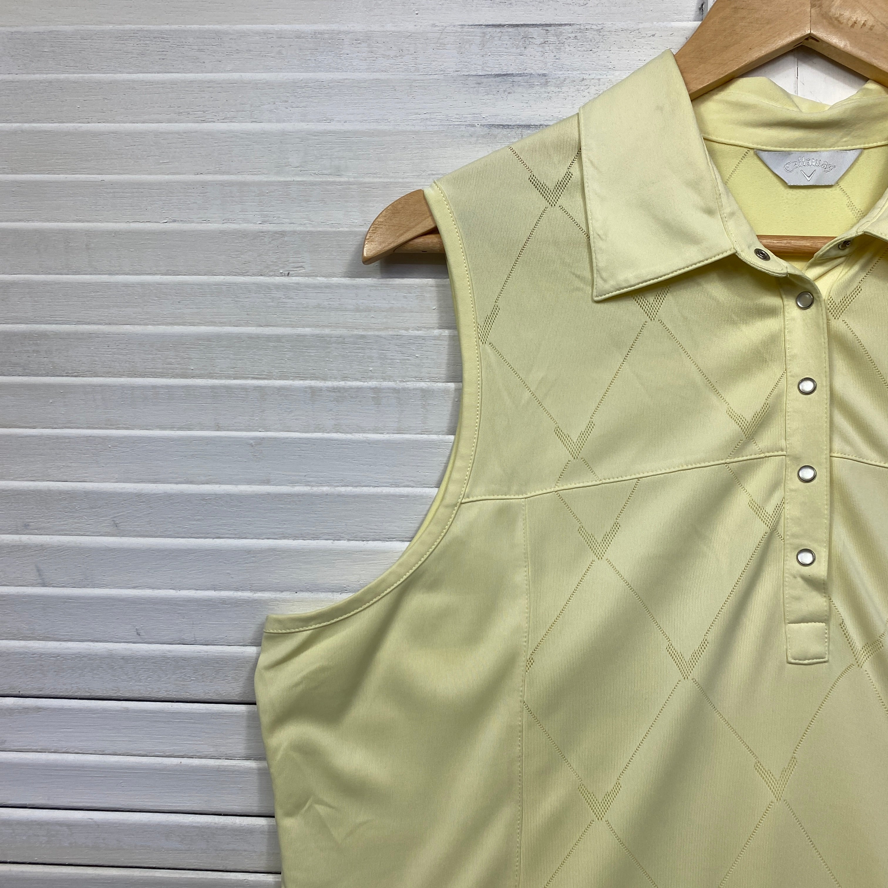 Callaway Golf Top Size XL Yellow Activewear - Image 3