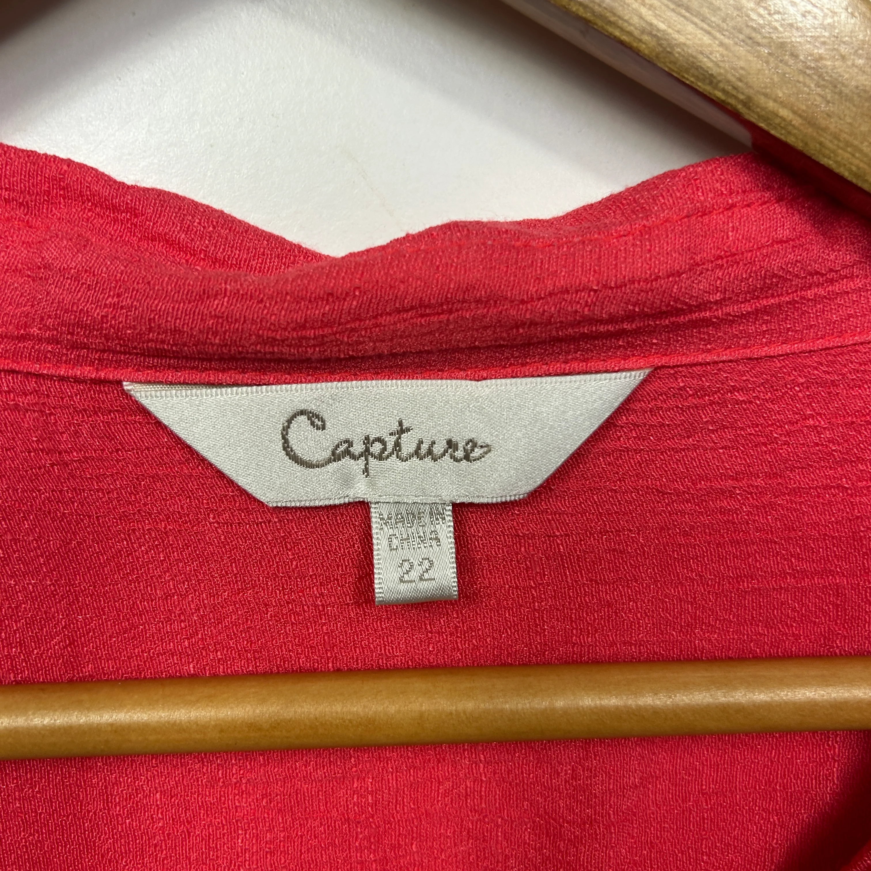 Capture Red Long Sleeve Shirt - Size 22 - Image 2