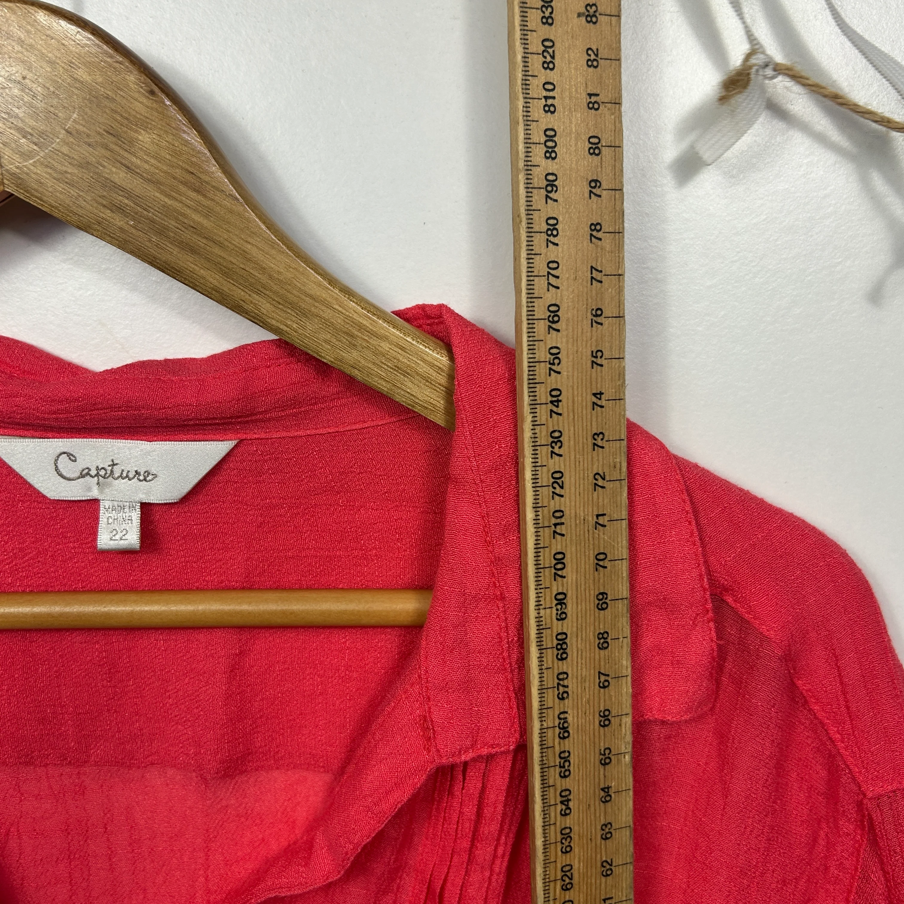 Capture Red Long Sleeve Shirt - Size 22 - Image 4