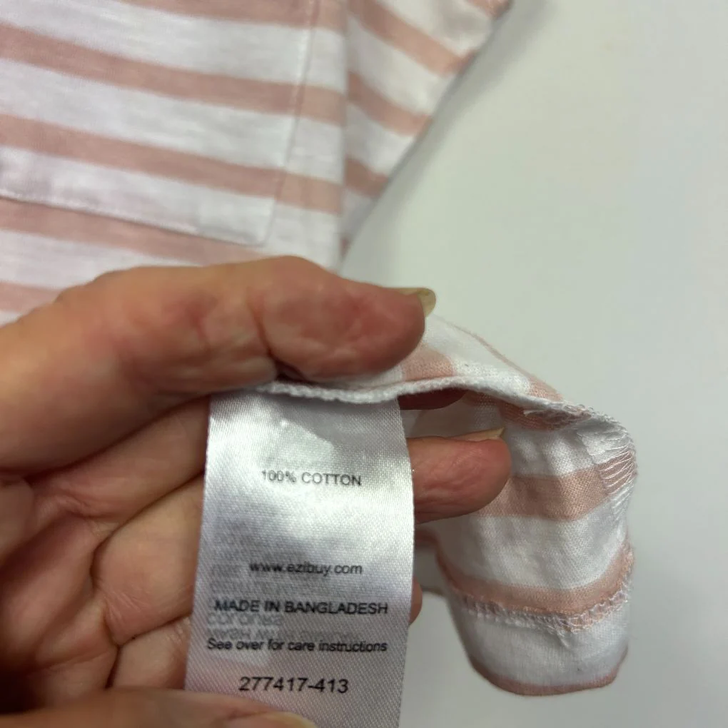 Capture Pink Cotton Stripe Sleeveless Top - Size 18 - Image 4