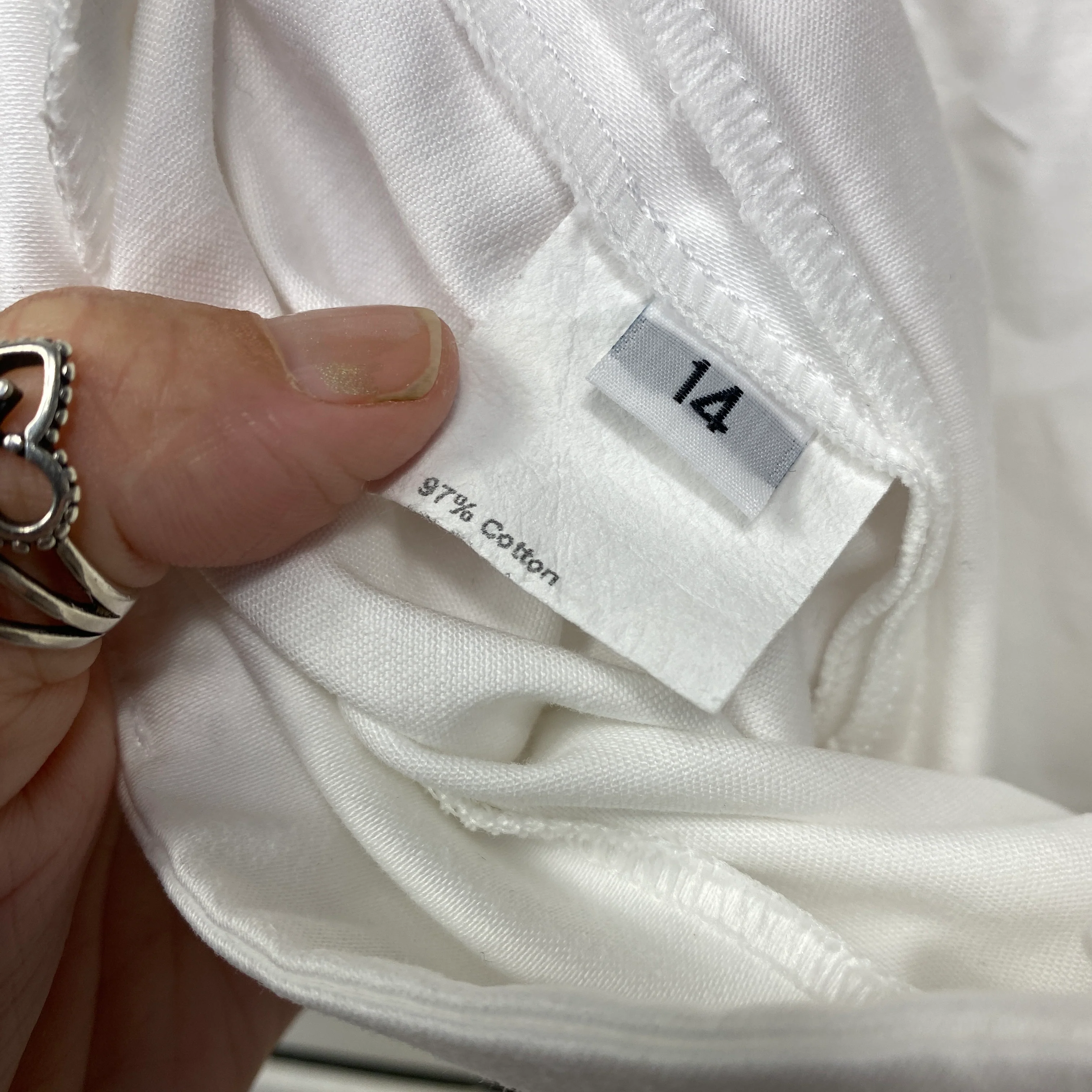 Carla Zampatti Pants Size 14 White Zip Fly Cocktail - Image 7