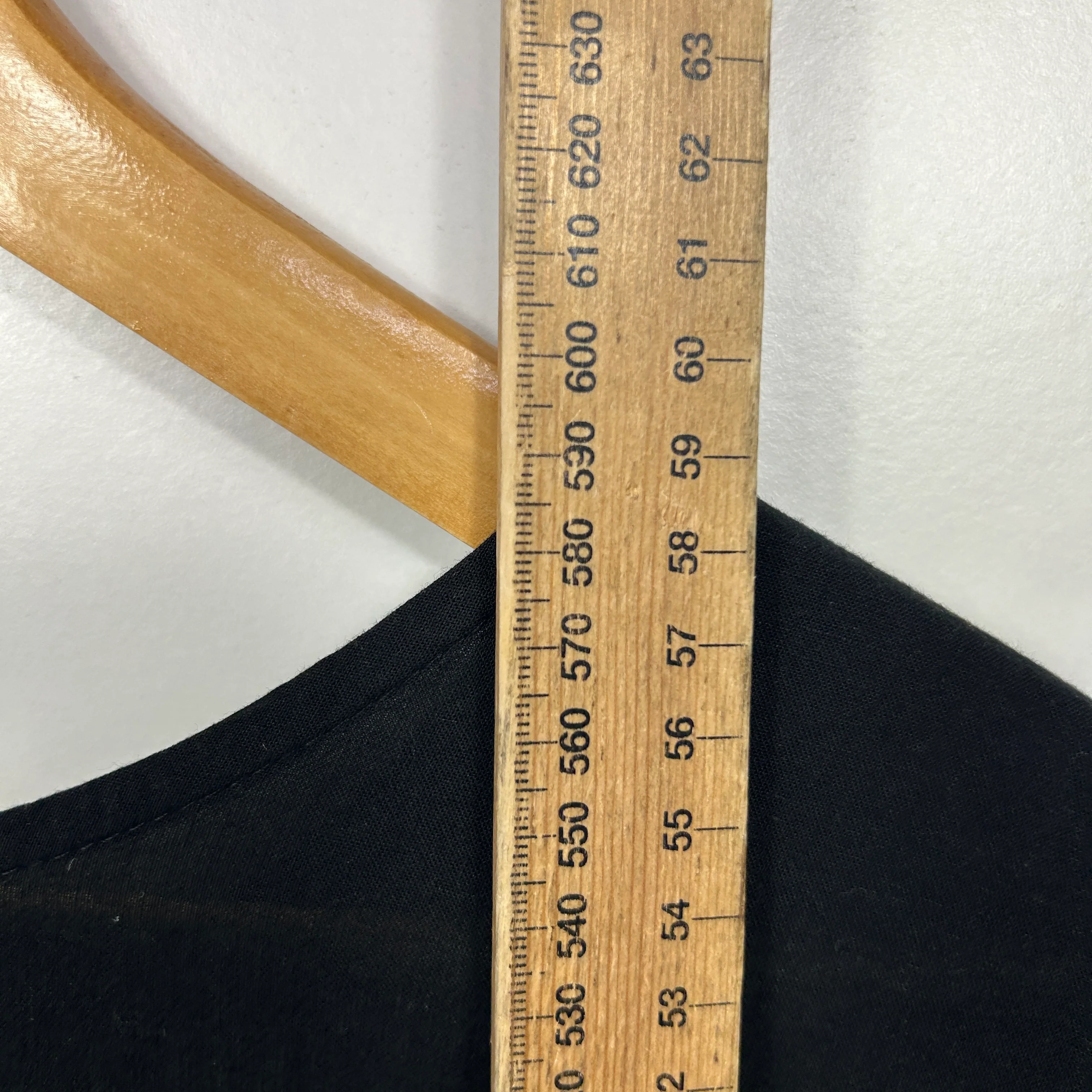 Caroline Morgan Black Button-Front Ruffle Hem Top - Size 16 - Image 8