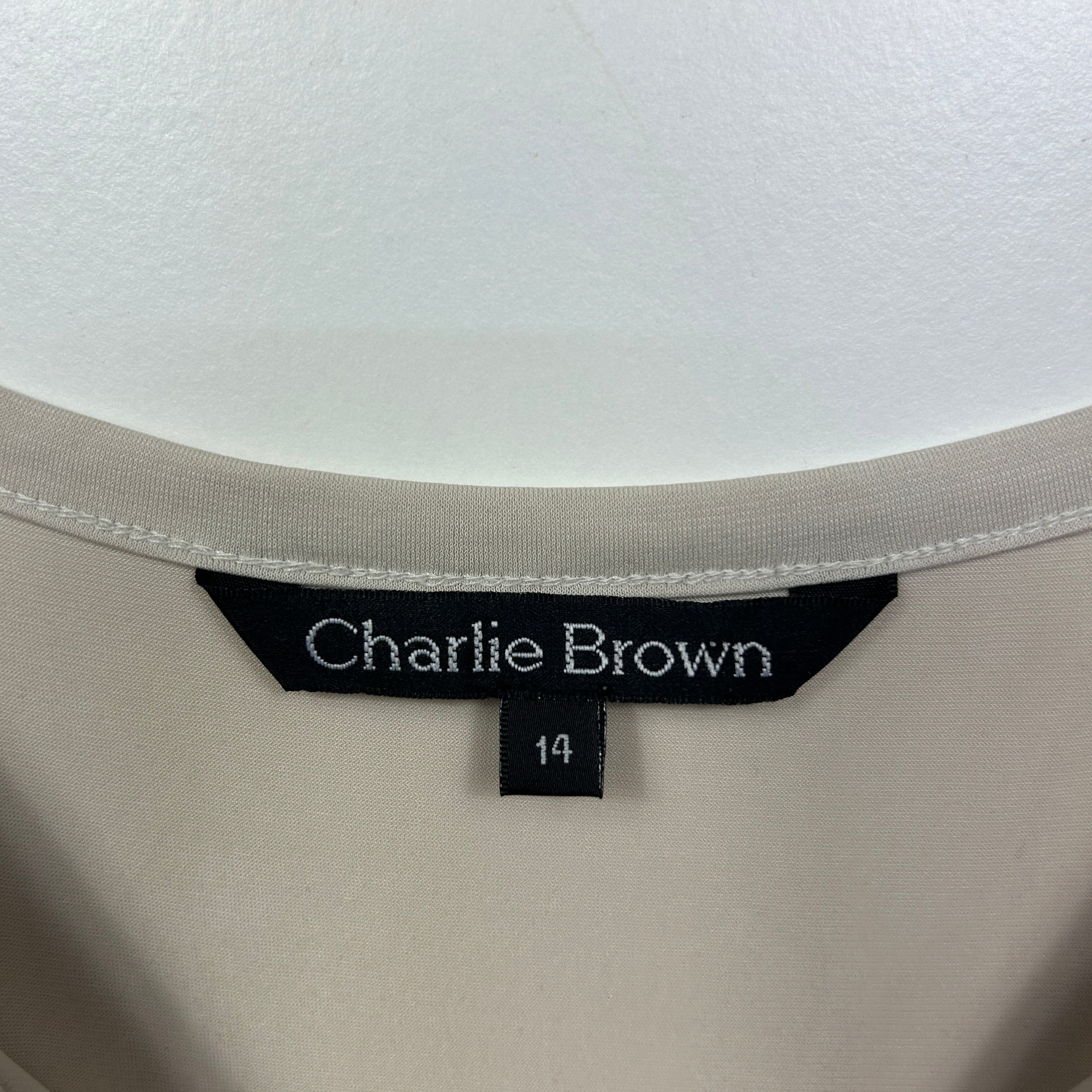 Charlie Brown Taupe Tunic Top - Size 14 - Image 3