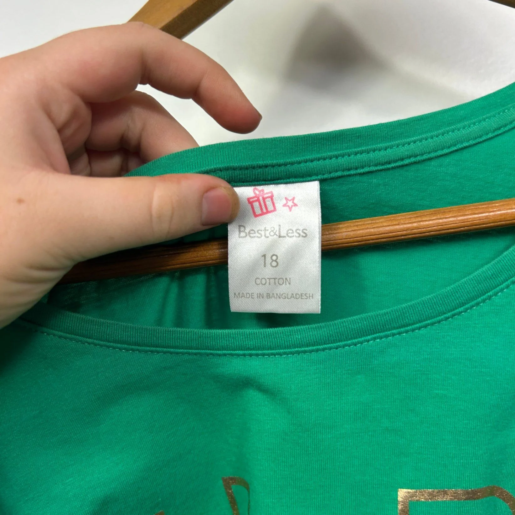 Christmas Green Cotton Short Sleeve T-shirt Size 18 - Image 3