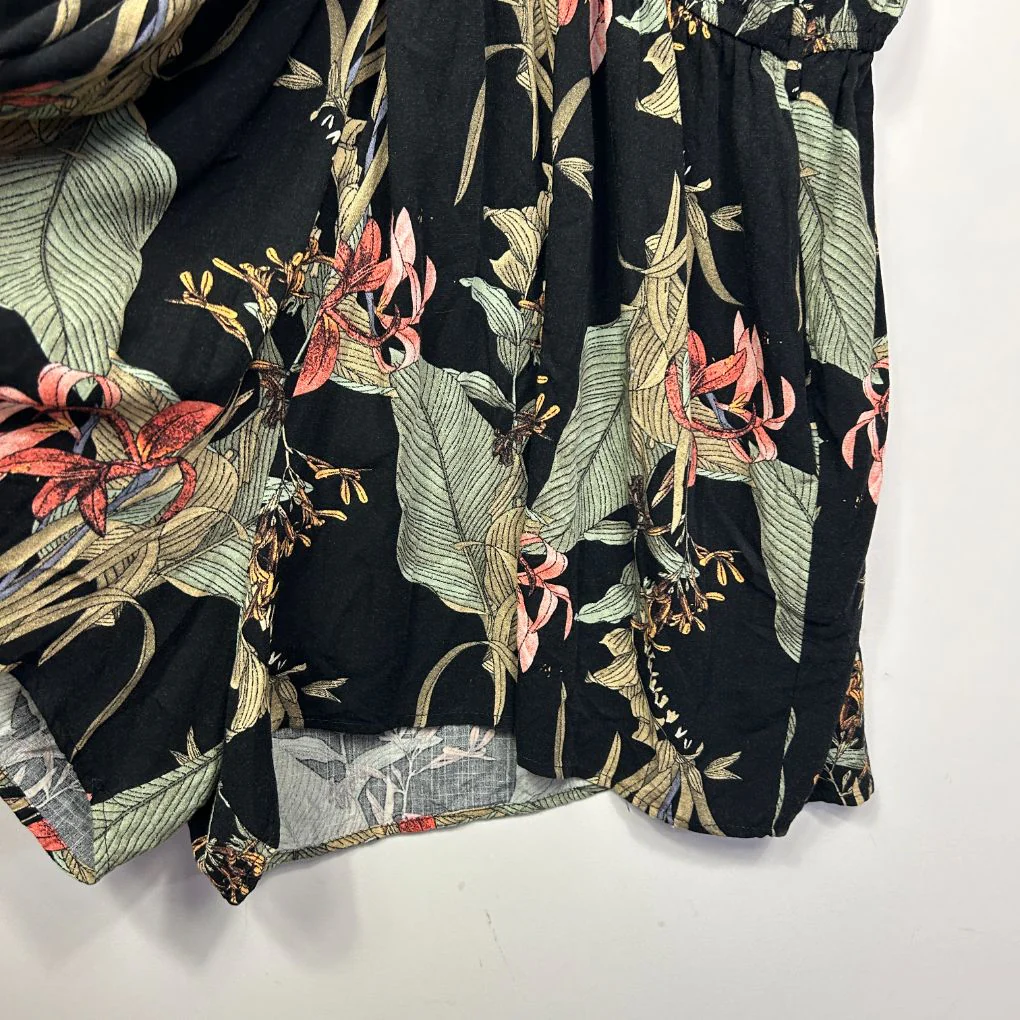 City Chic Black Floral Playsuit - Size 20/L - Image 3