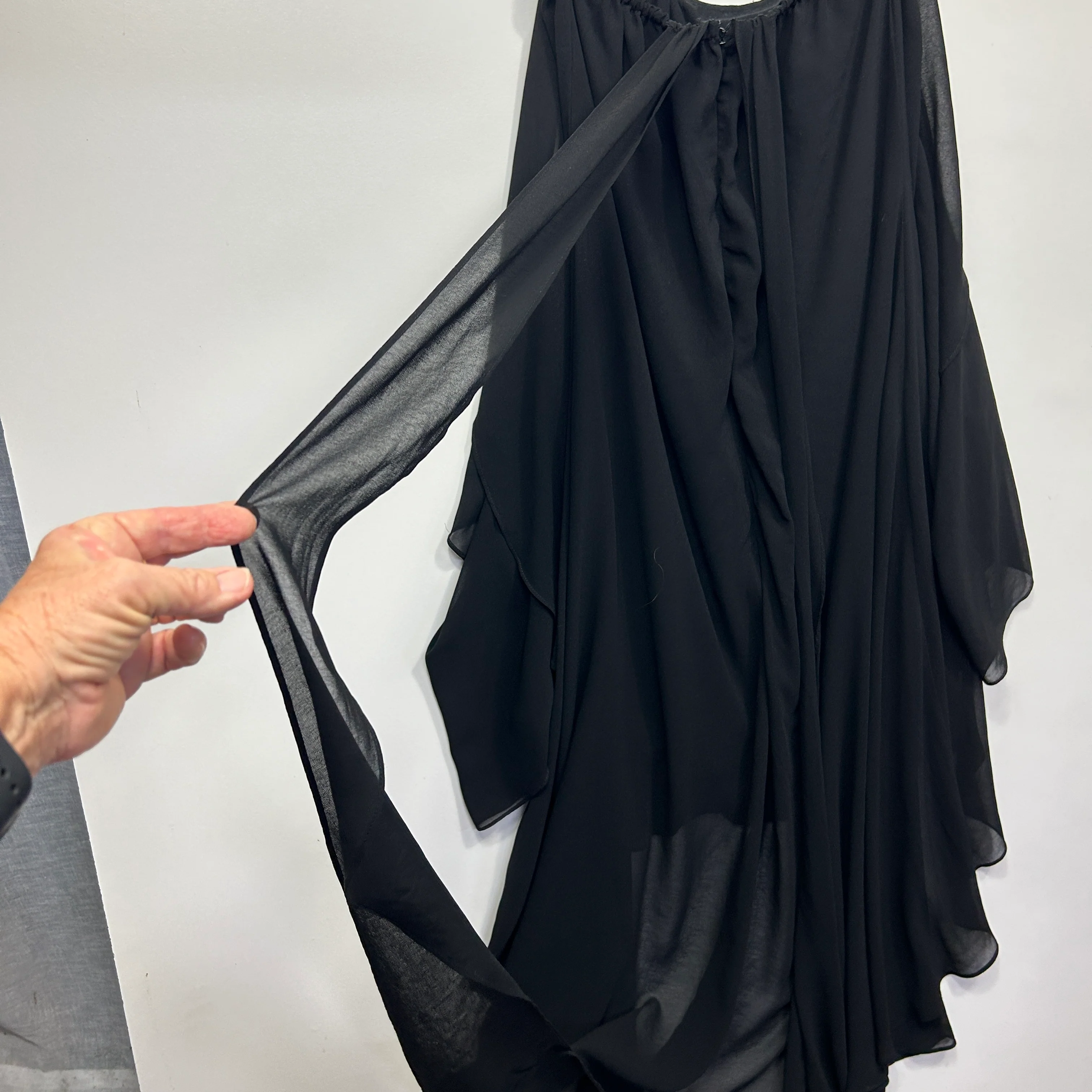 City Chic Black Sheer Overlay Cocktail Evening Dress - 18/M - Image 3