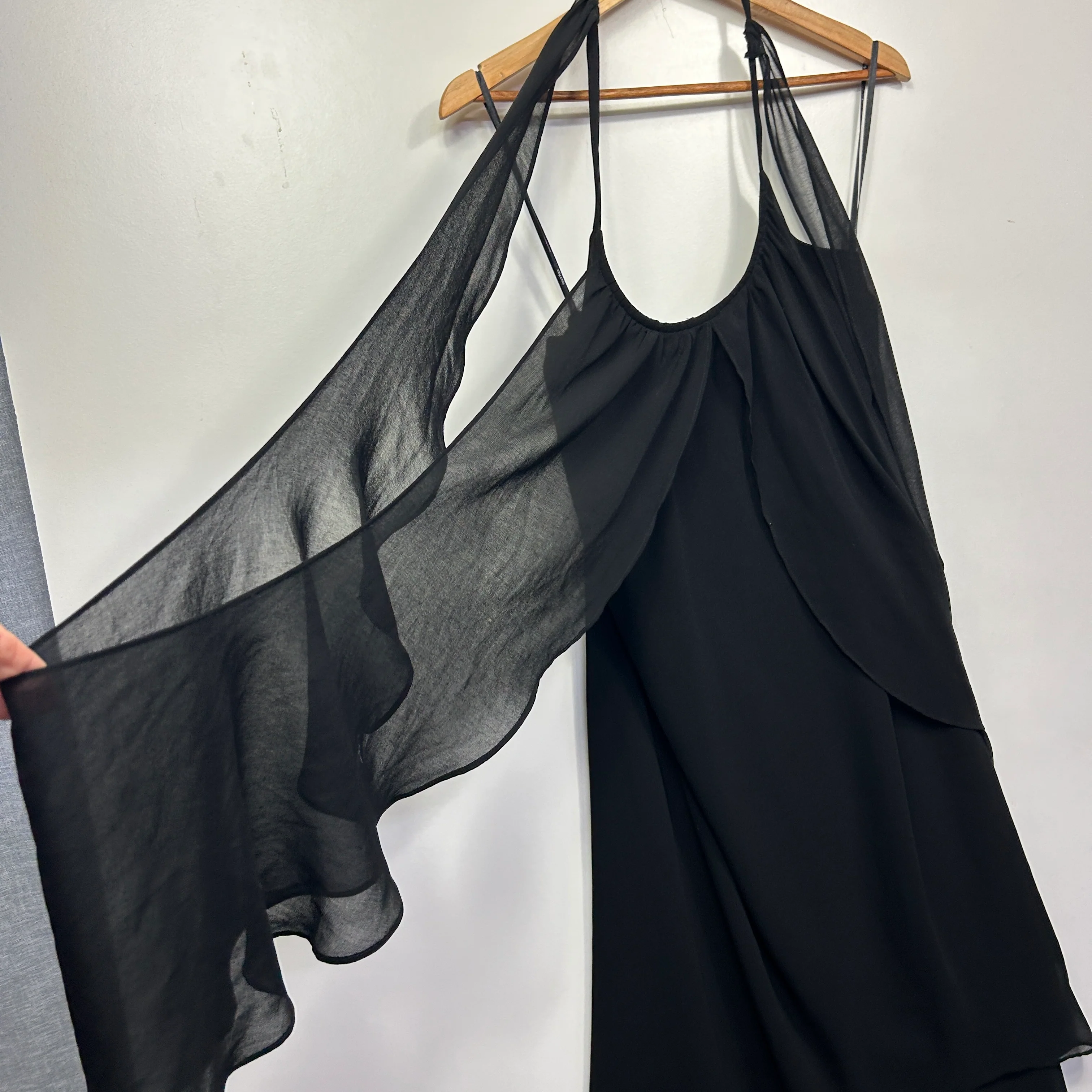 City Chic Black Sheer Overlay Cocktail Evening Dress - 18/M - Image 4