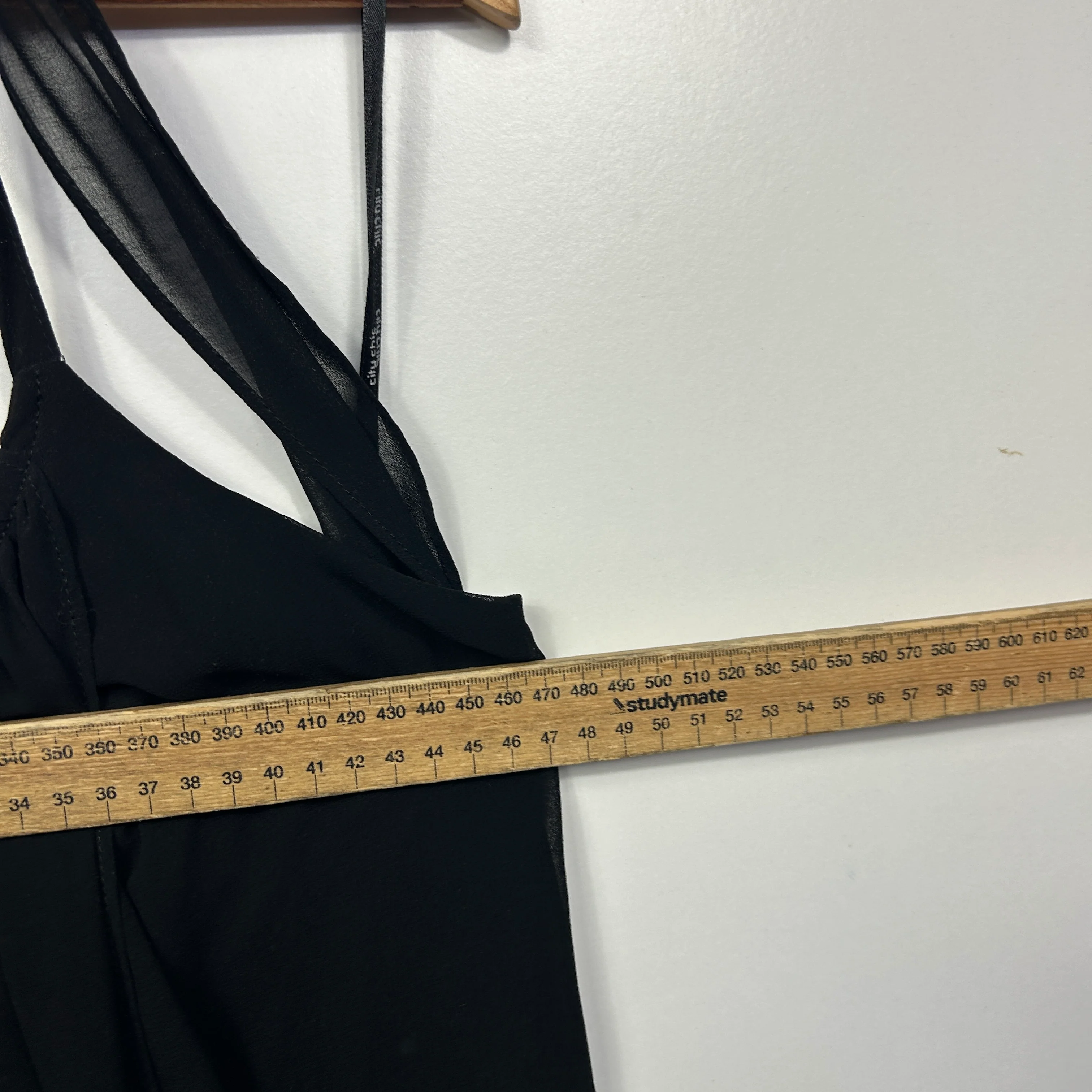 City Chic Black Sheer Overlay Cocktail Evening Dress - 18/M - Image 7