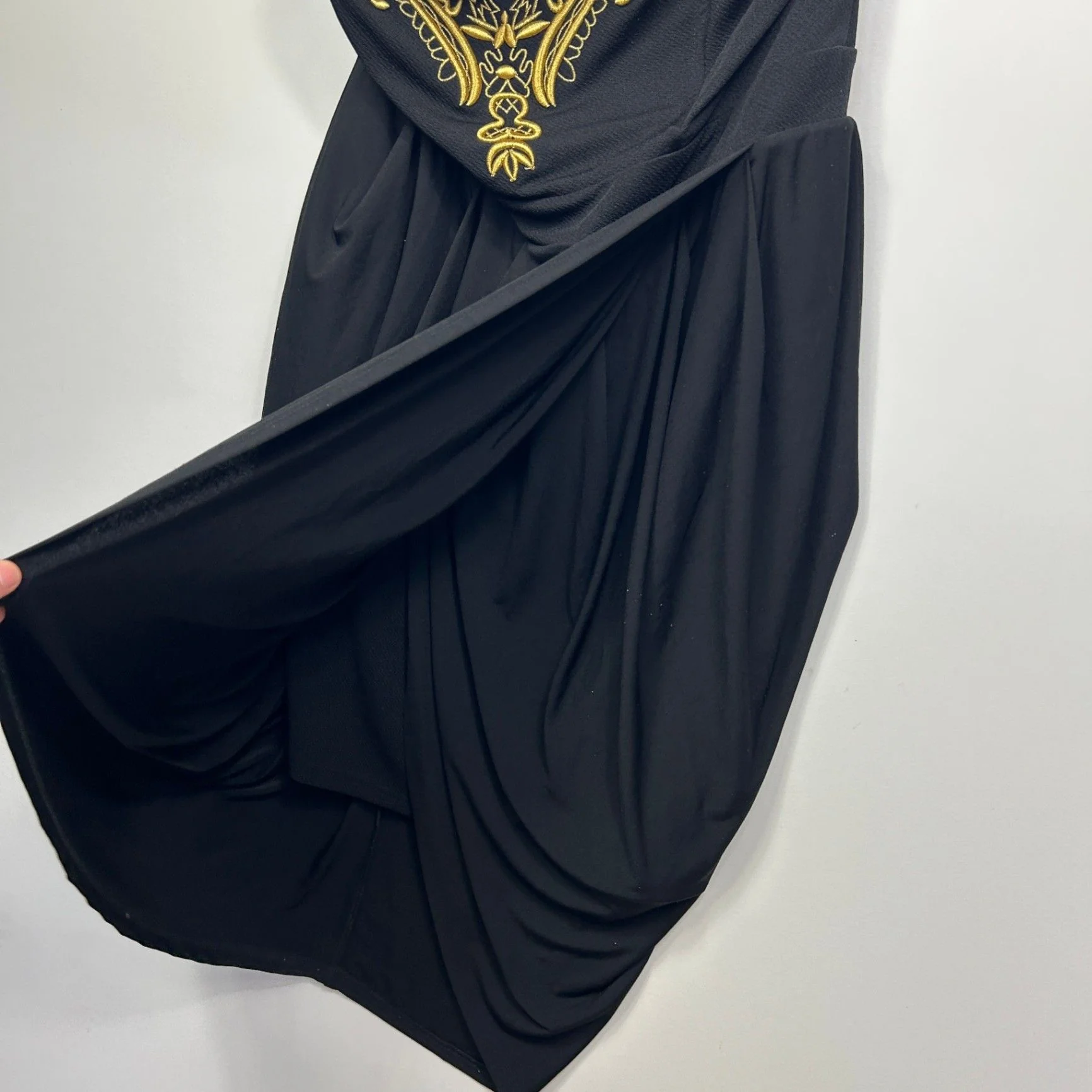 City Chic Black Strapless Embroidered Cocktail Evening Dress Size 16 - Image 4
