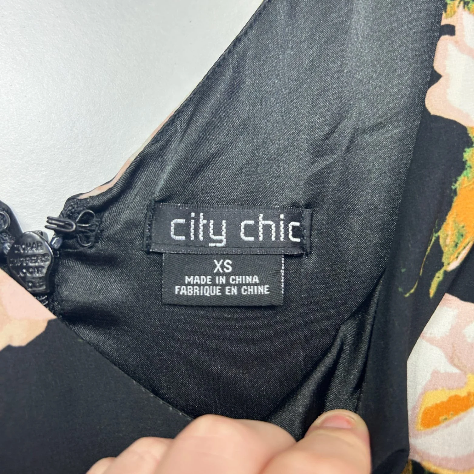 City Chic  Black White Floral Sleeveless Fit & Flare Dress Size 14 Plus XS - Image 4