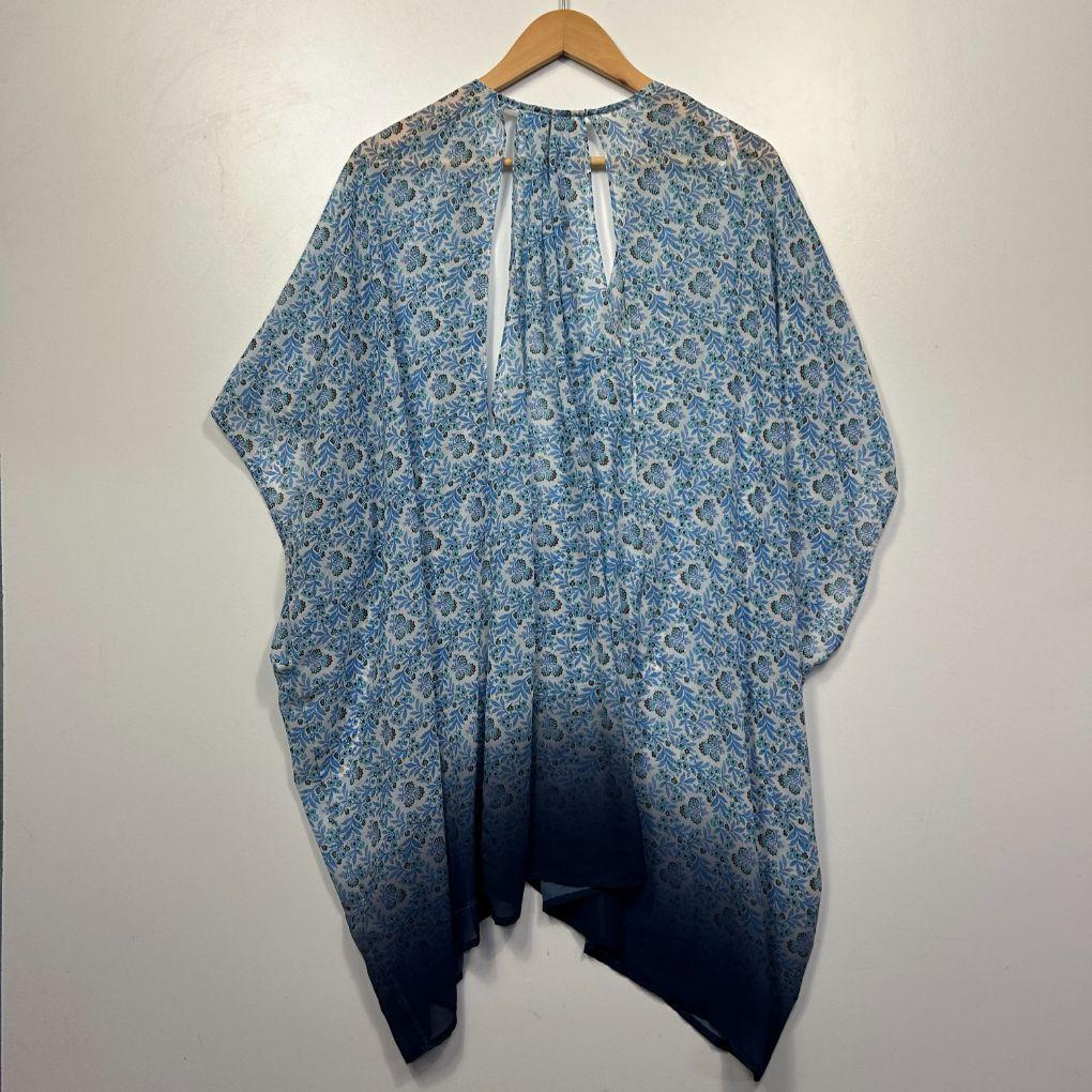 City Chic Blue Floral Duster Jacket Top - Size 20/L - Image 4