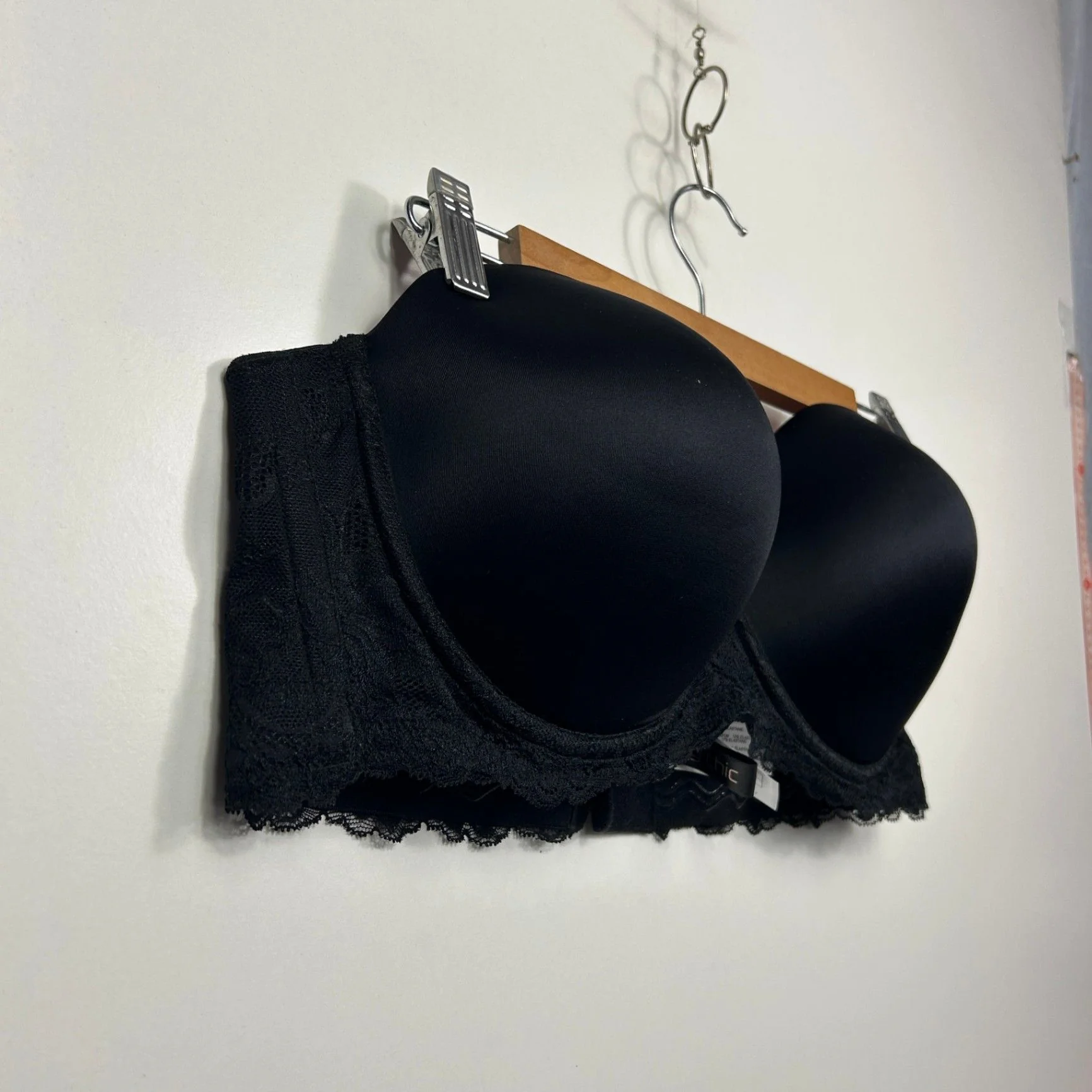 City Chic Boudoir Strapless Black Lace Bra 18E - Image 5