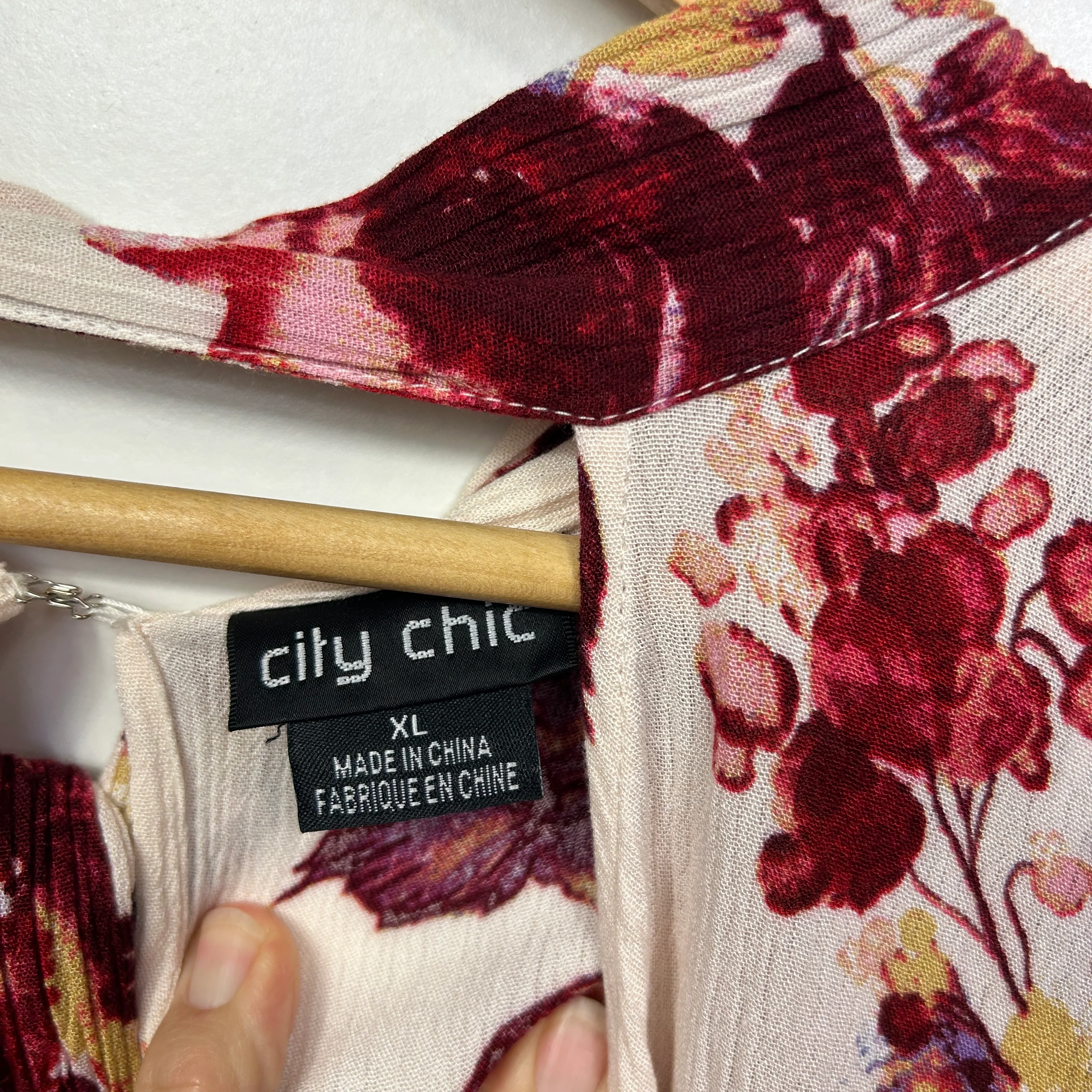 City Chic Floral Long Sleeve Playsuit - Size 22/XL - Image 4