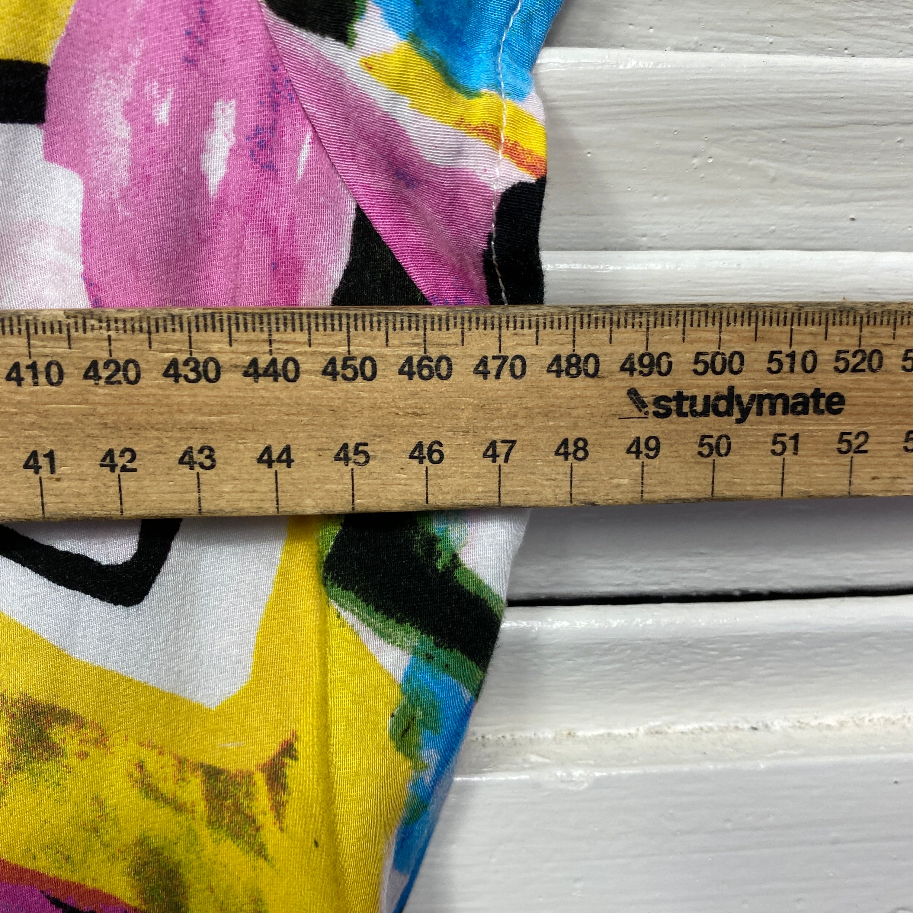 Ferny Lan Dress Size 14 Short Sleeve Multicoloured Rayon Cotton - Image 8