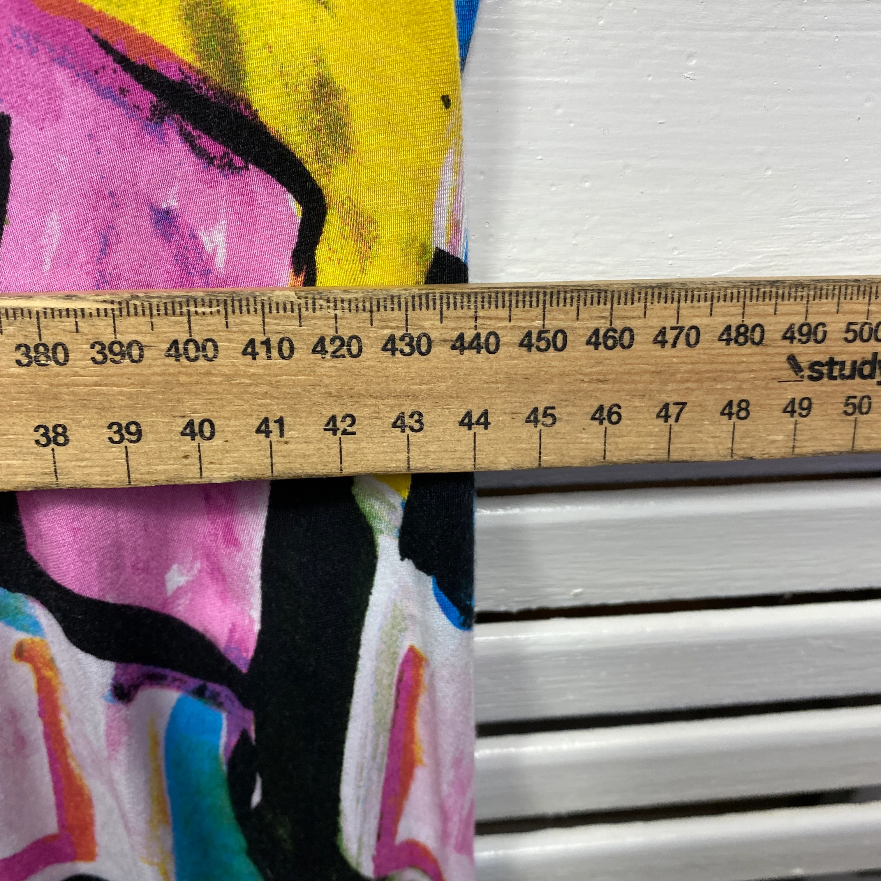 Ferny Lan Dress Size 14 Short Sleeve Multicoloured Rayon Cotton - Image 9