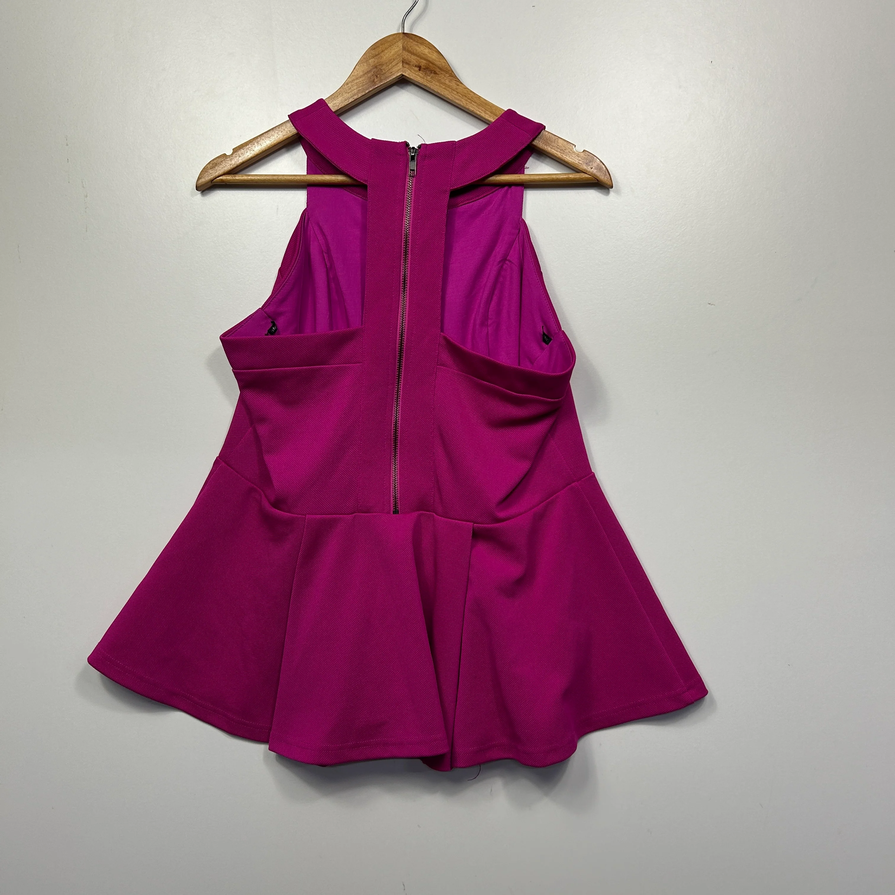 City Chic Magenta Sleeveless Peplum Top - Size 14/XS - Image 2