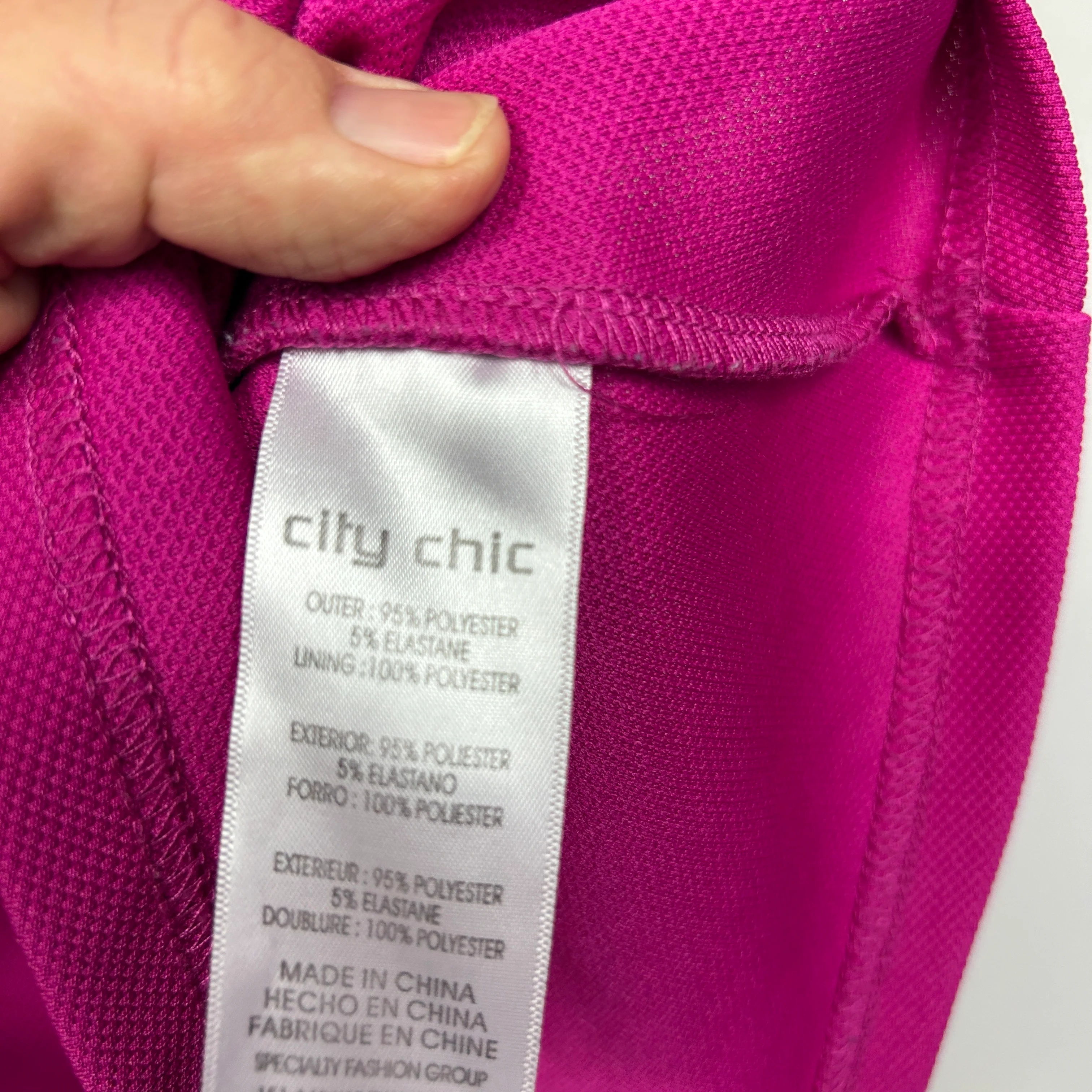 City Chic Magenta Sleeveless Peplum Top - Size 14/XS - Image 4