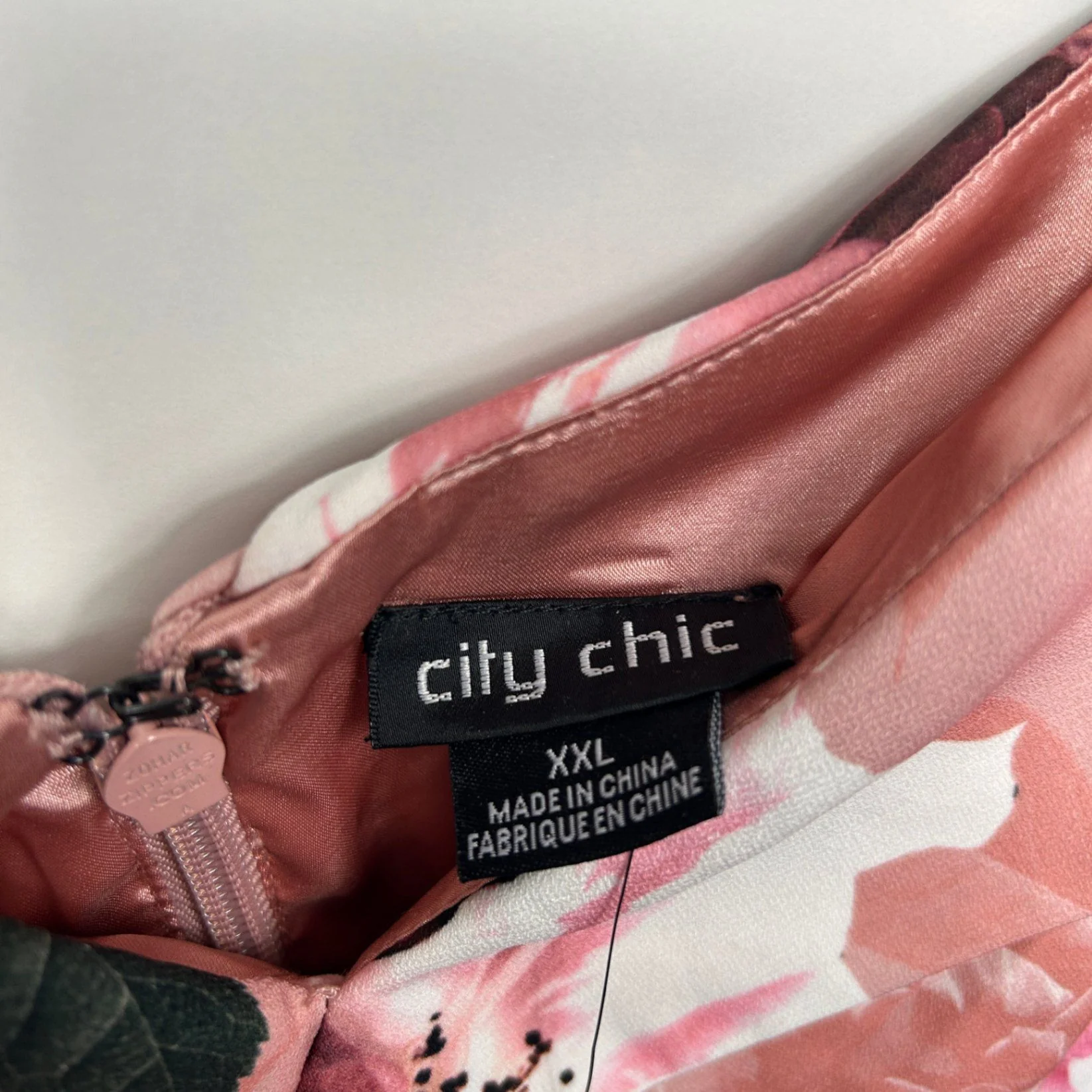 City Chic Maxi Dress Size XXL 22 24 Pink Floral Floral Off Shoulder Cocktail Party - Image 5