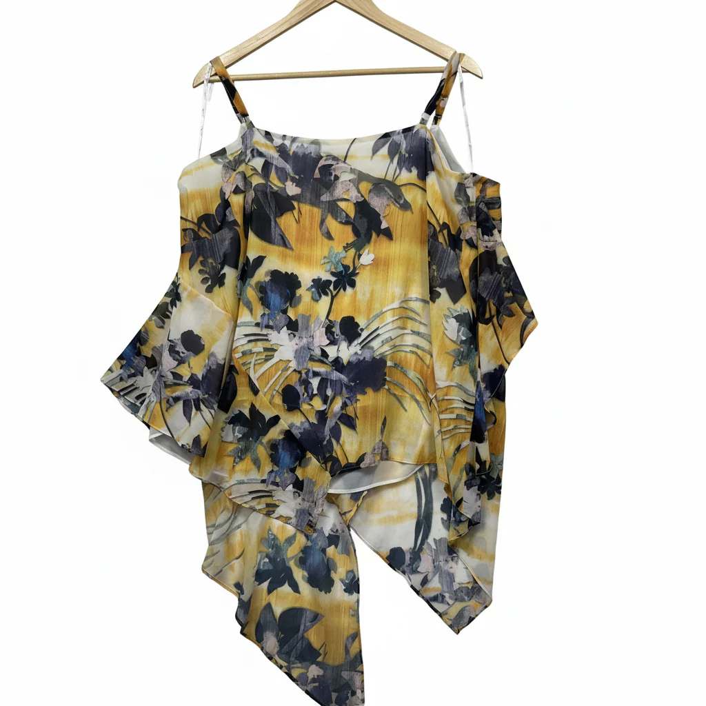 City Chic Multicoloured Cold Shoulder Top - Size 18/M - Image 2