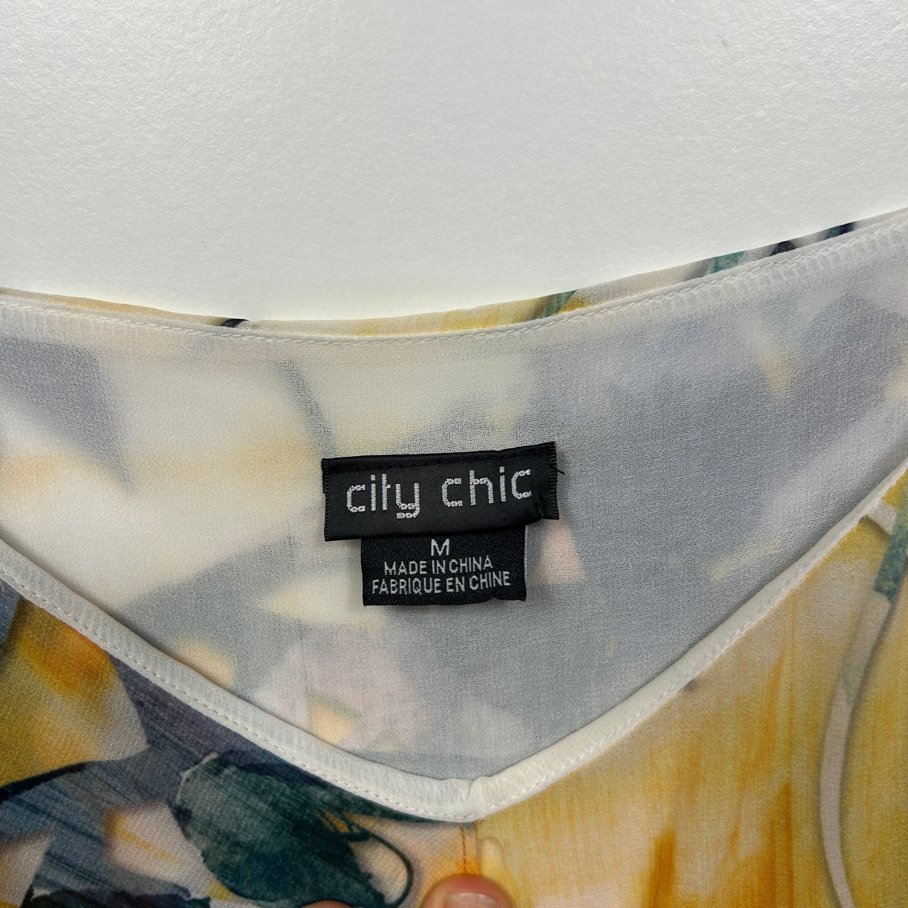 City Chic Multicoloured Cold Shoulder Top - Size 18/M - Image 3