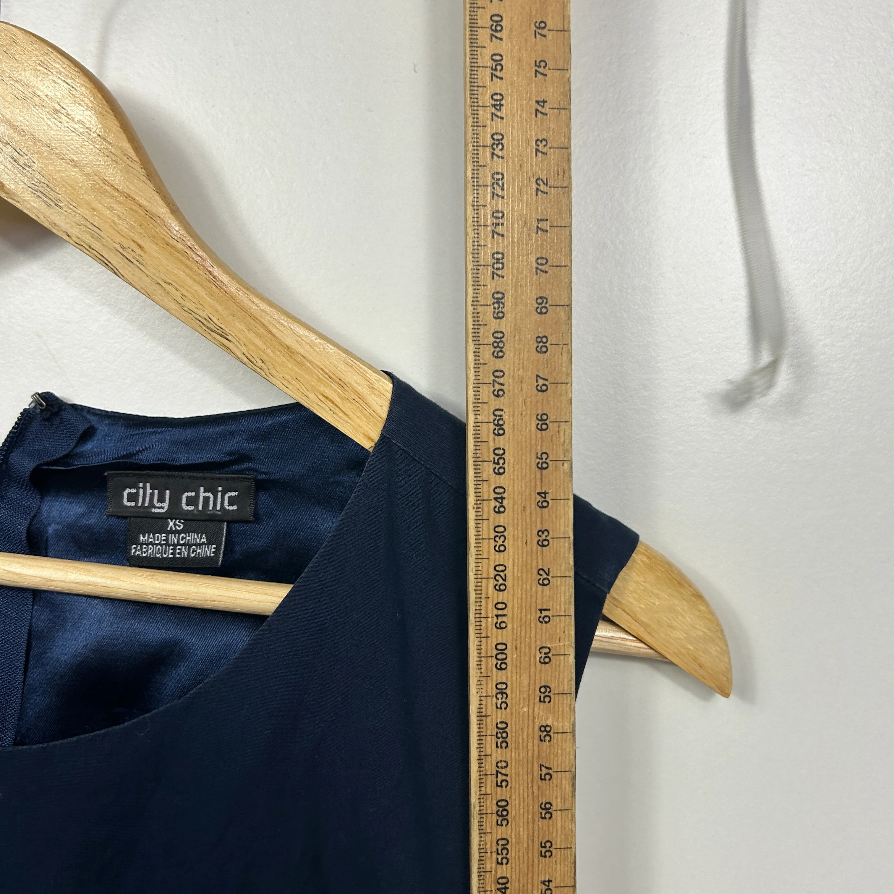 City Chic Navy Blue Top - Size 14/XS - Image 6