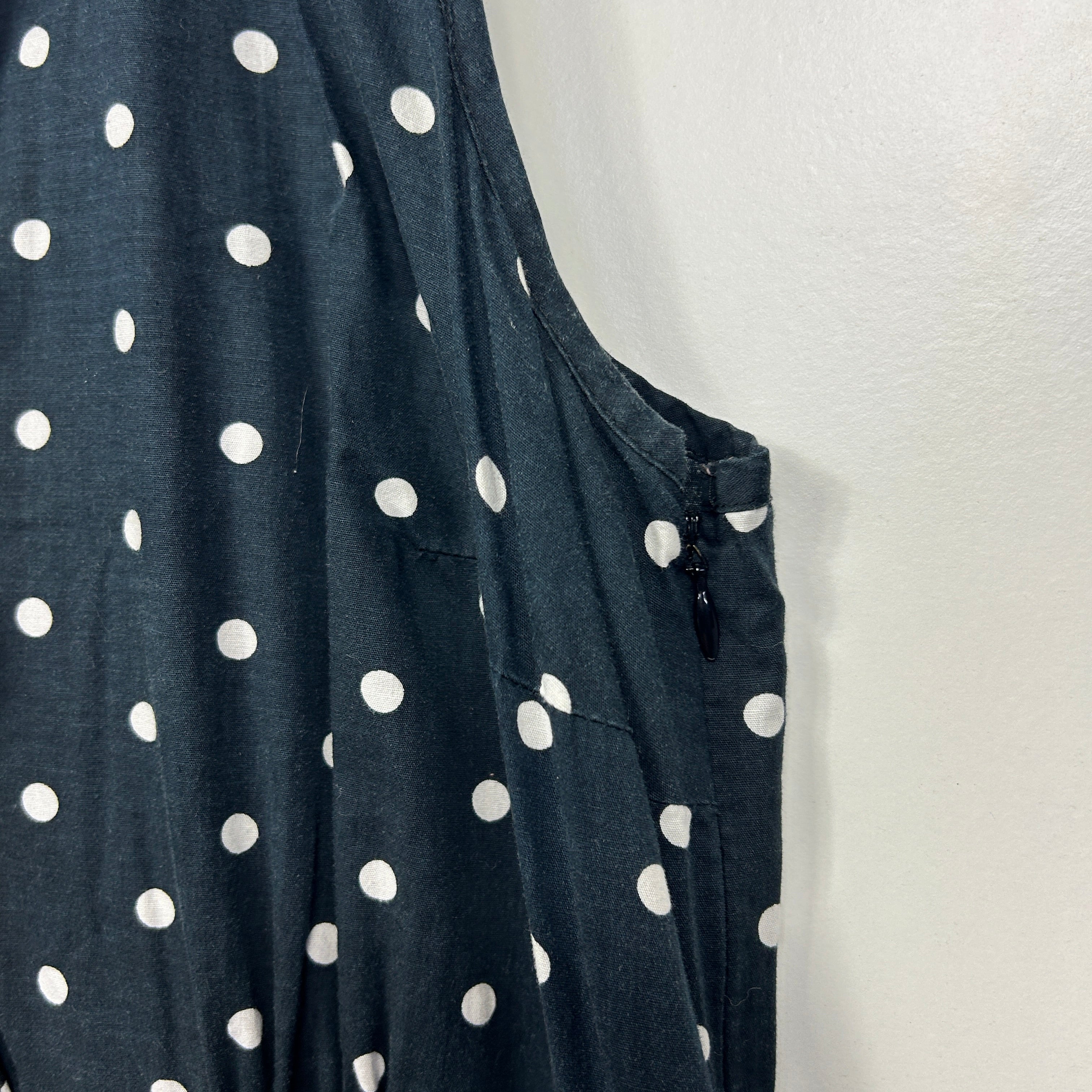 City Chic Navy Polka Dot Dress - Size 14/XS - Image 5