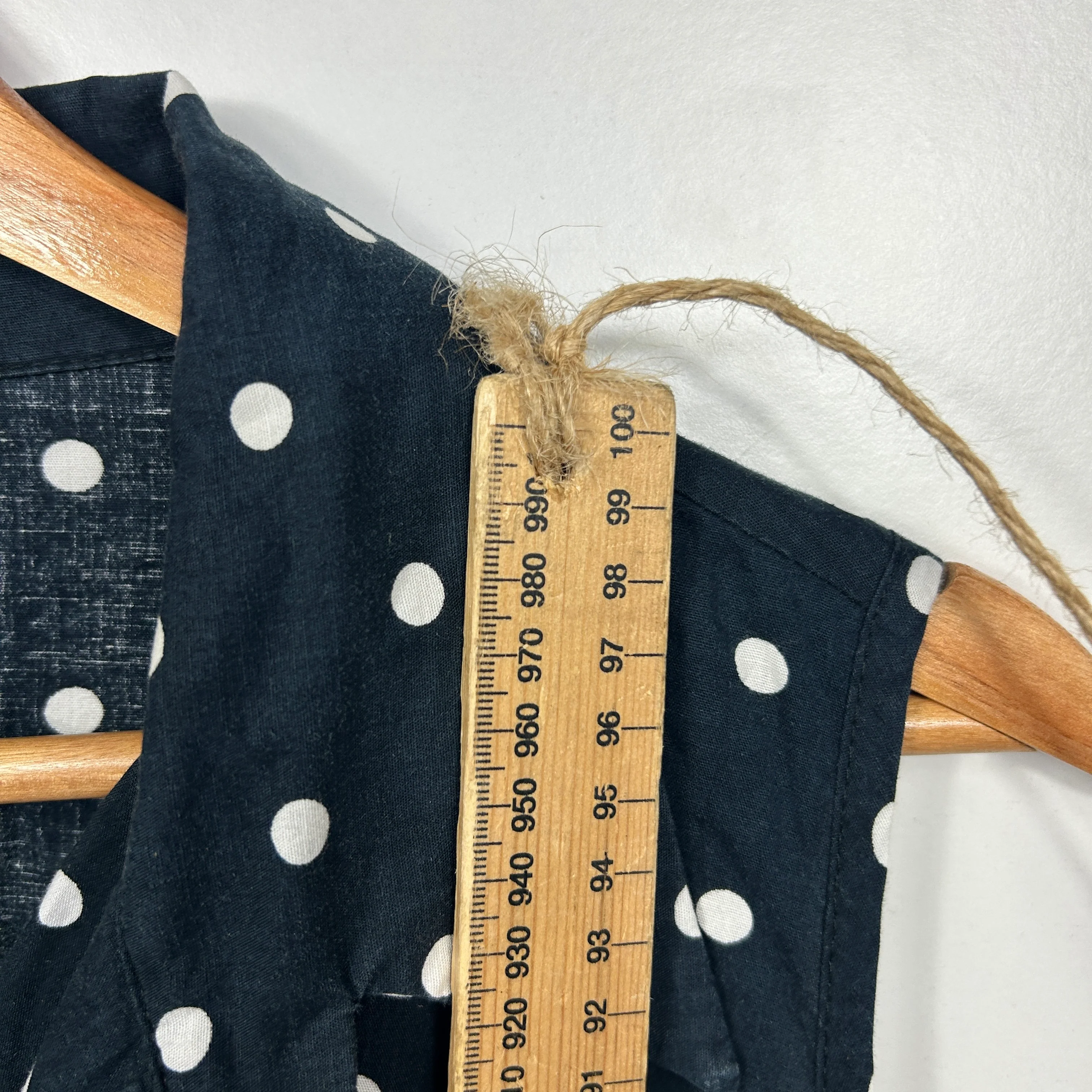 City Chic Navy Polka Dot Dress - Size 14/XS - Image 8