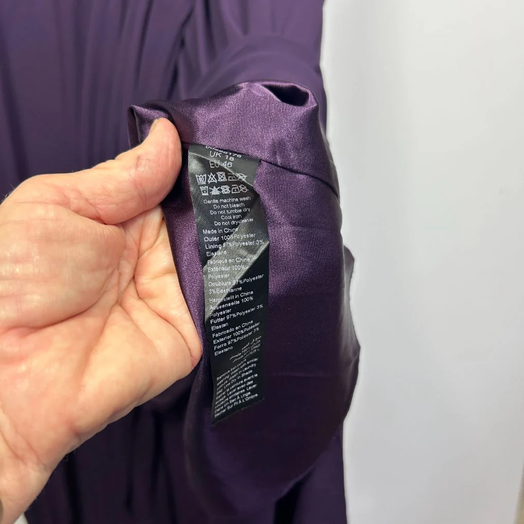 City Chic Purple Hi Low Cocktail Dress - Size 18 - Image 2