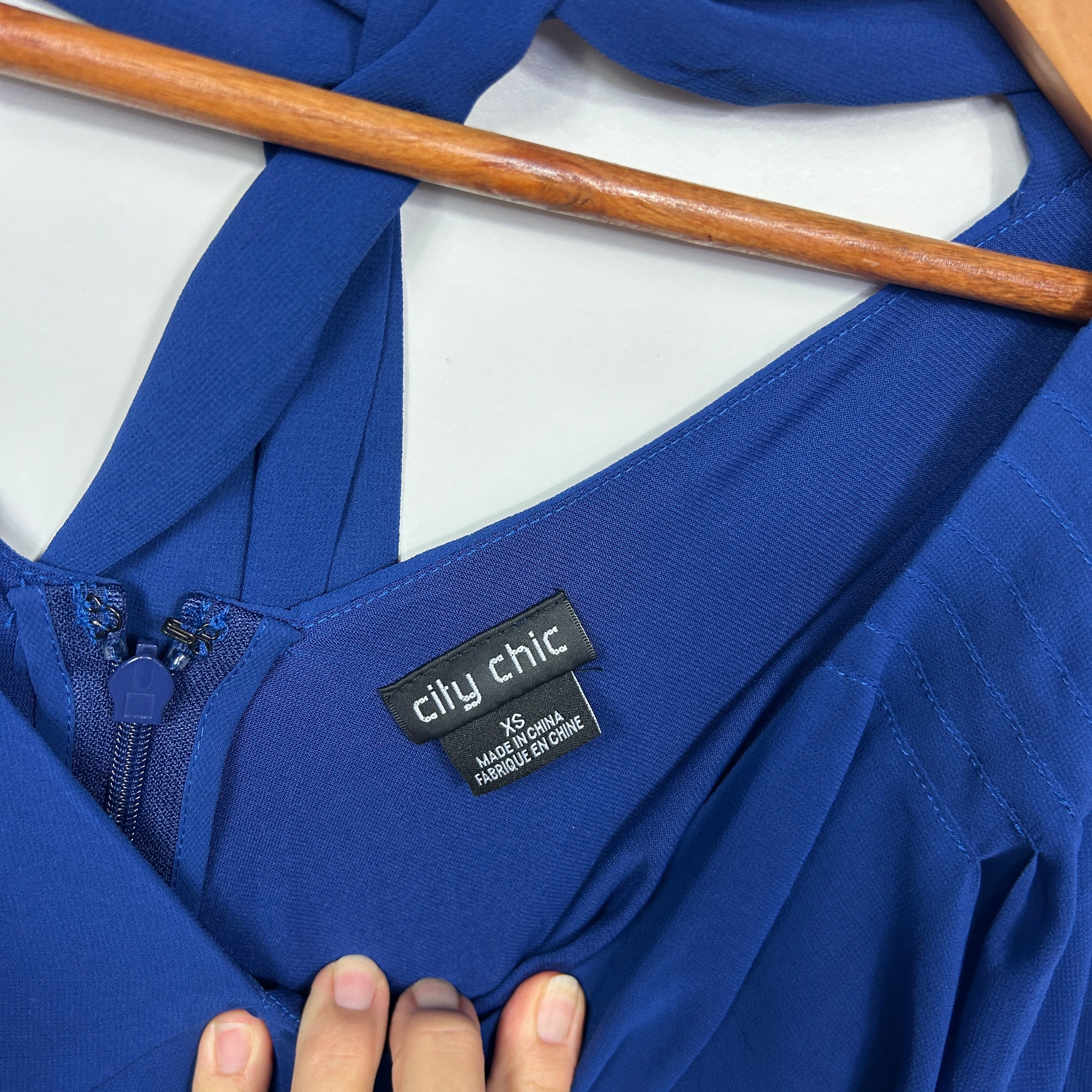 City Chic Royal Blue Cocktail Dress - Size 14/XS - Image 3