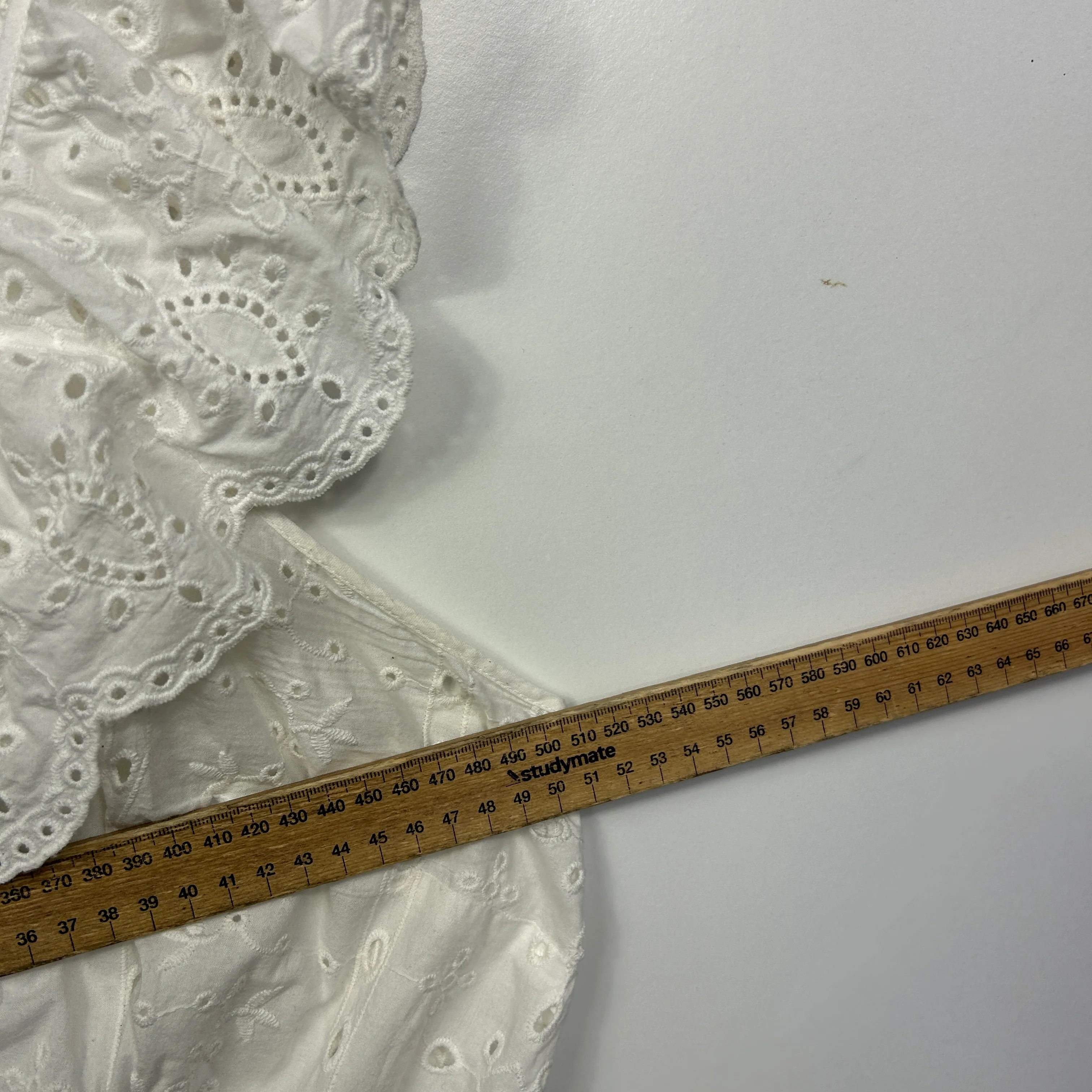 City Chic White Broderie Anglaise Top - Size 18/M - Image 5