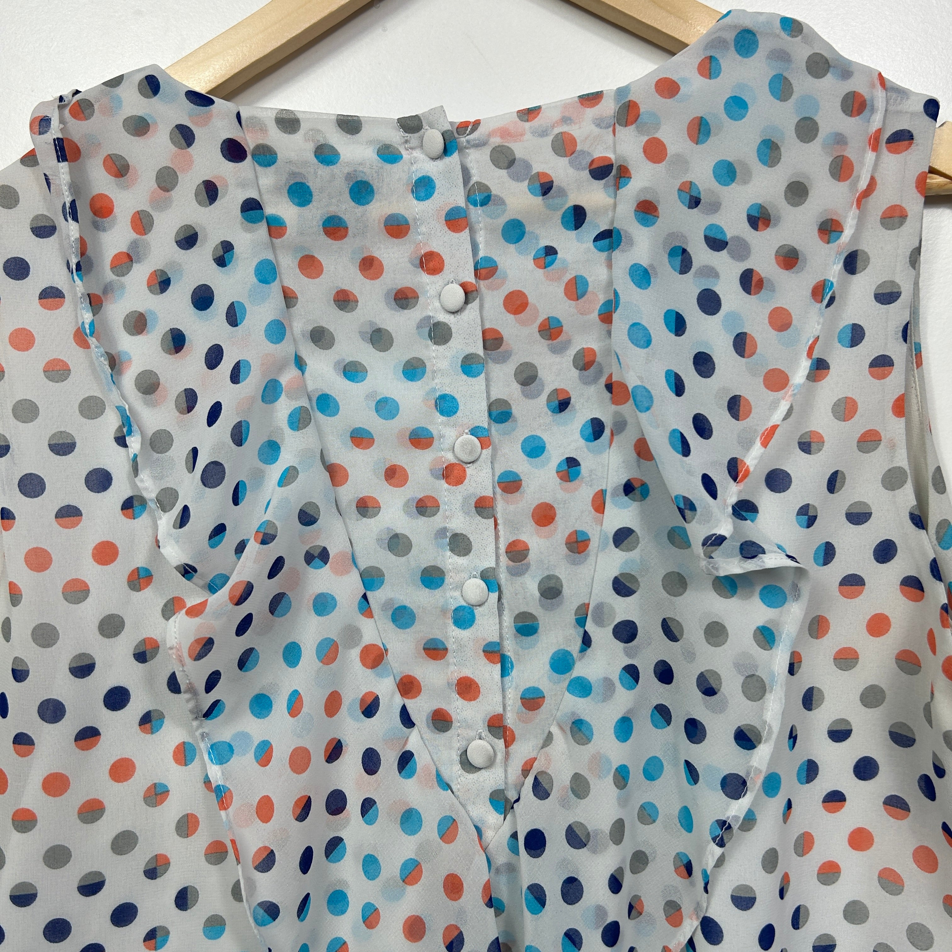 City Chic White Polka Dot Top - Size 16/S - Image 3