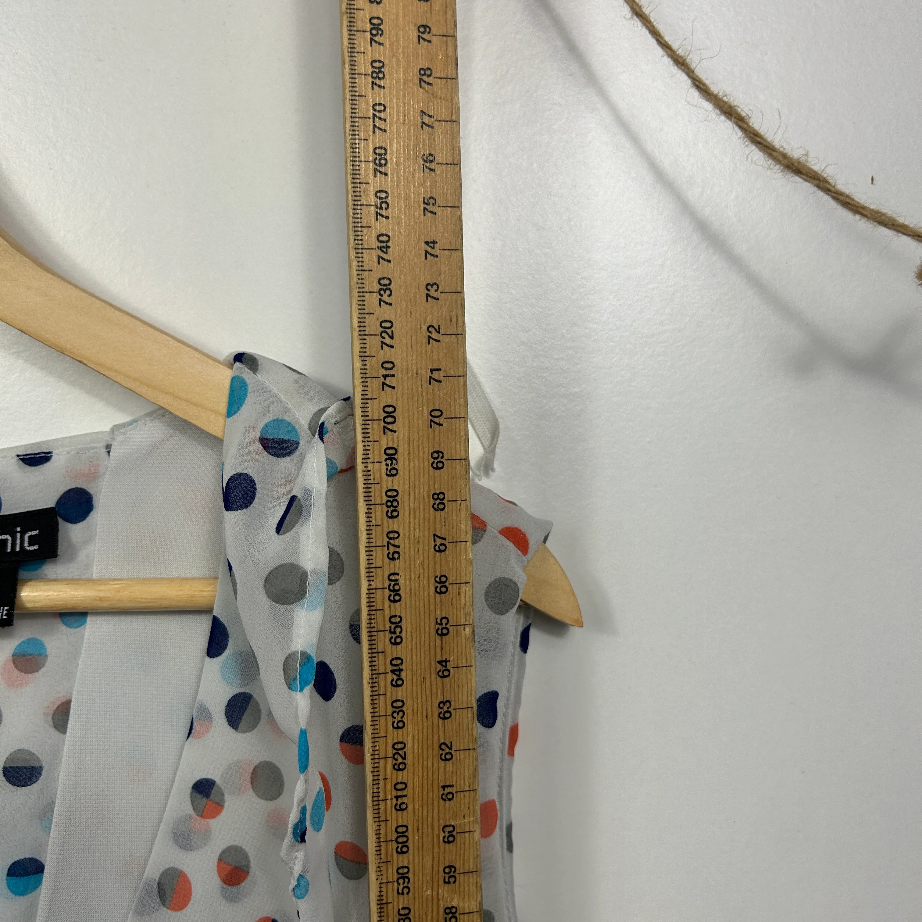 City Chic White Polka Dot Top - Size 16/S - Image 7
