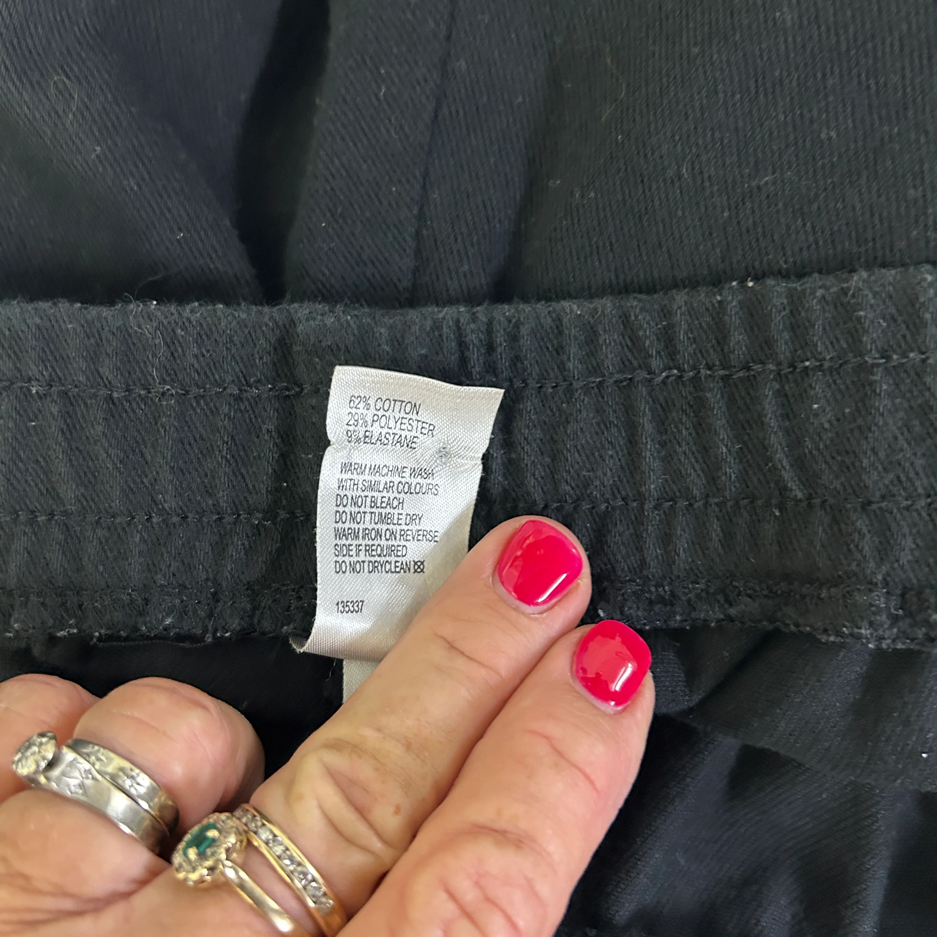 Clothing & Co Black Cotton Track Pants - Size 18 - Image 5