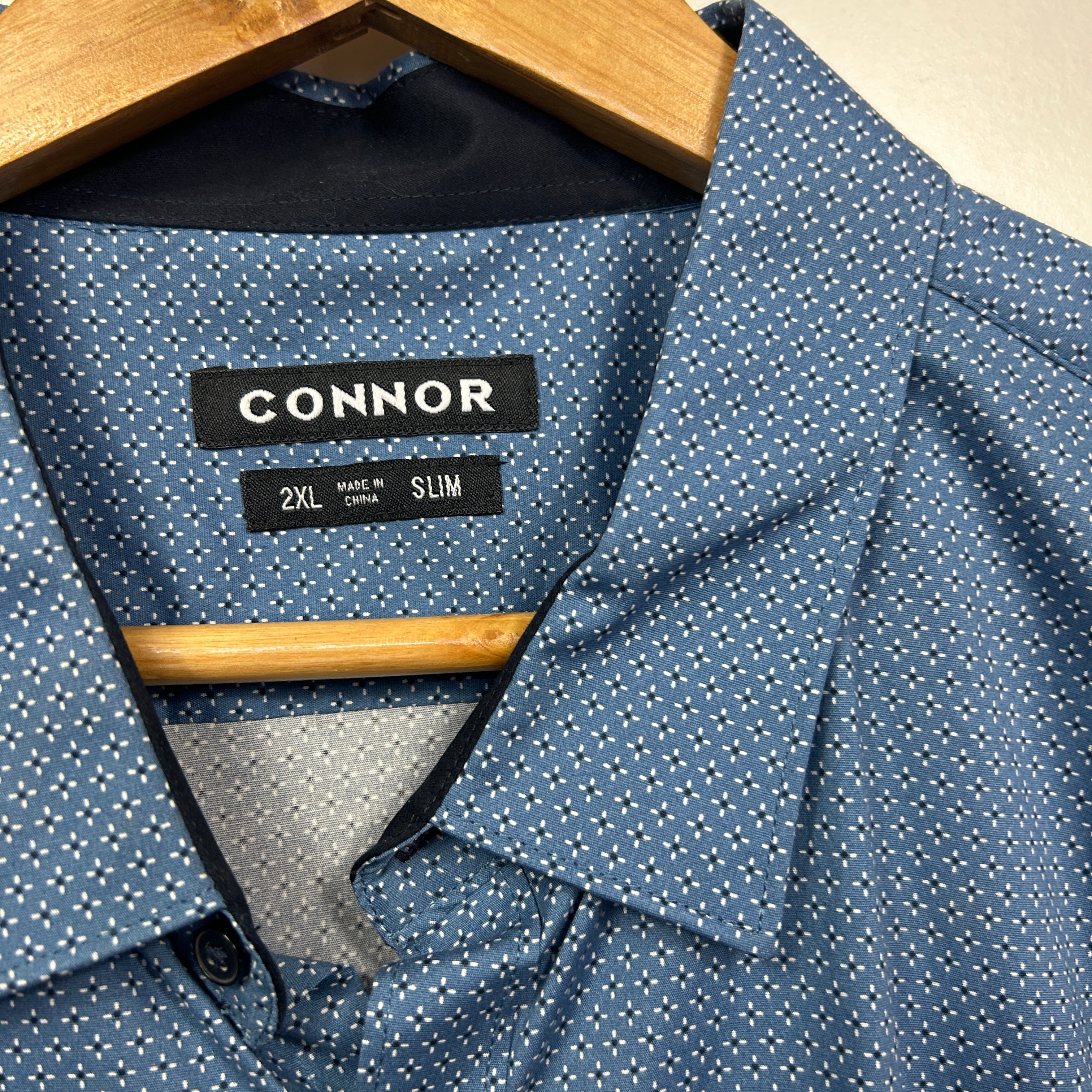 Connor Blue Cotton Shirt - Size 2XL - Image 5