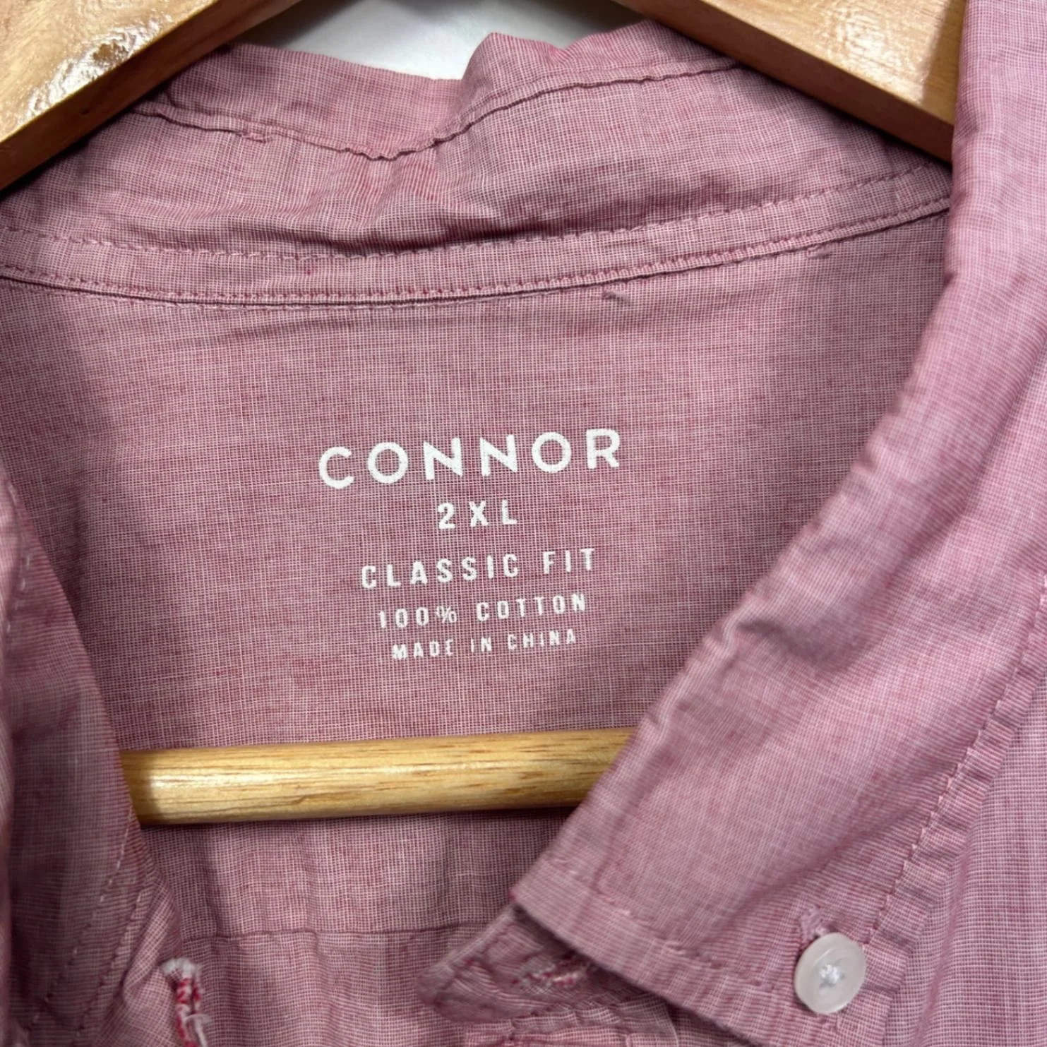 Connor Men's Classic Fit  Long Sleeve 100% Cotton Button-Up Shirt 2XL - Image 3