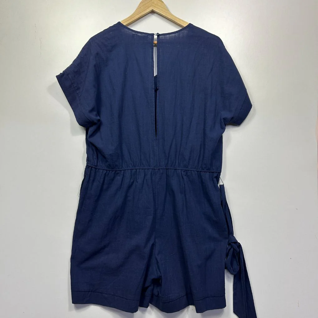 Cordelia St Navy Cotton Playsuit - Size 16 - Image 5