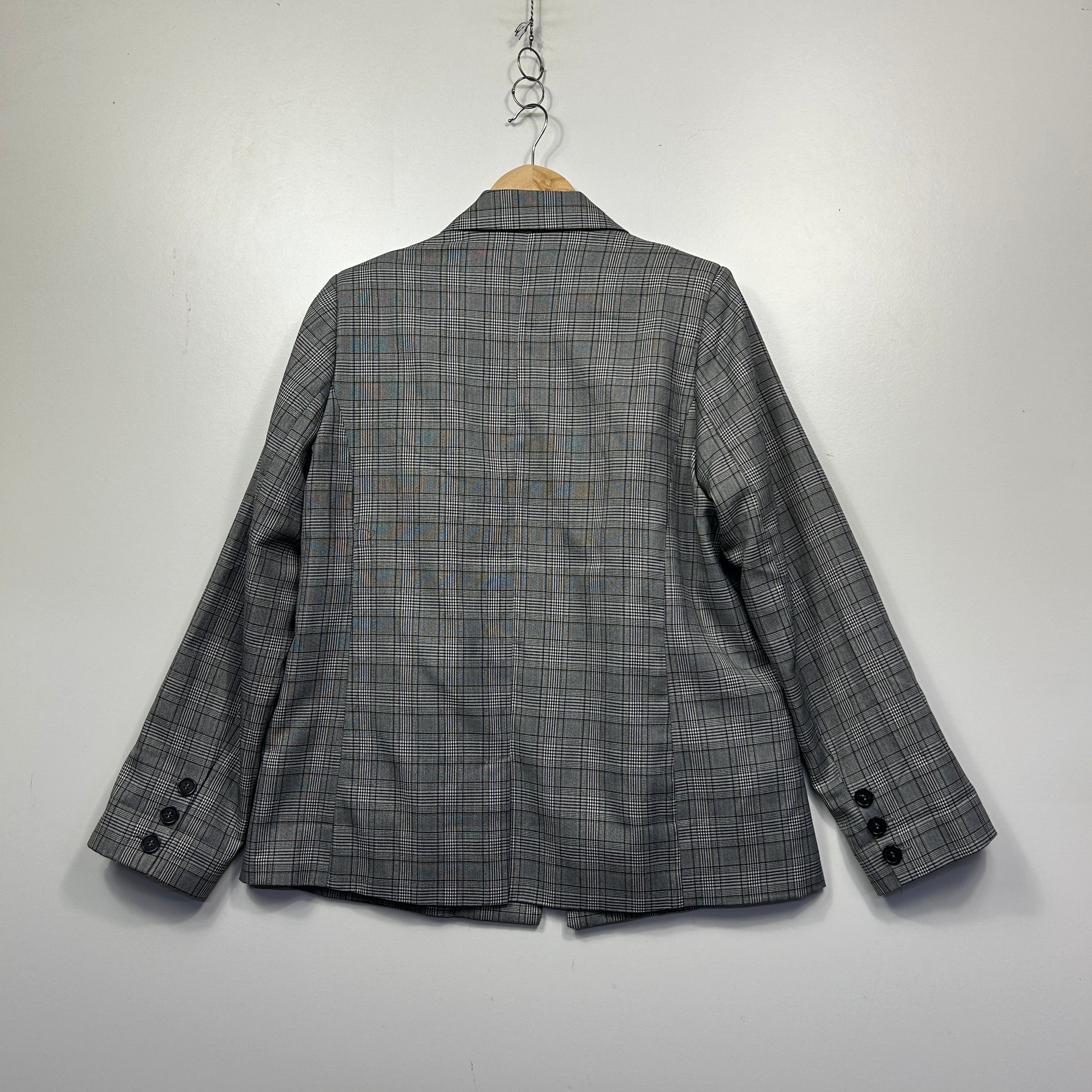 Cotton On Black and White Check Blazer - Size 14 - Image 2