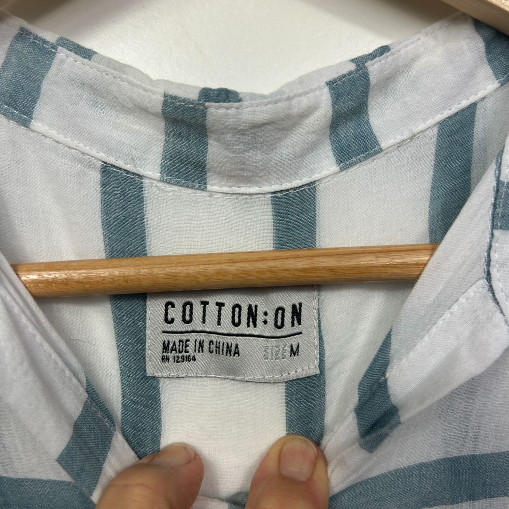 Cotton On Blue Striped Shirt - Size M - Image 3