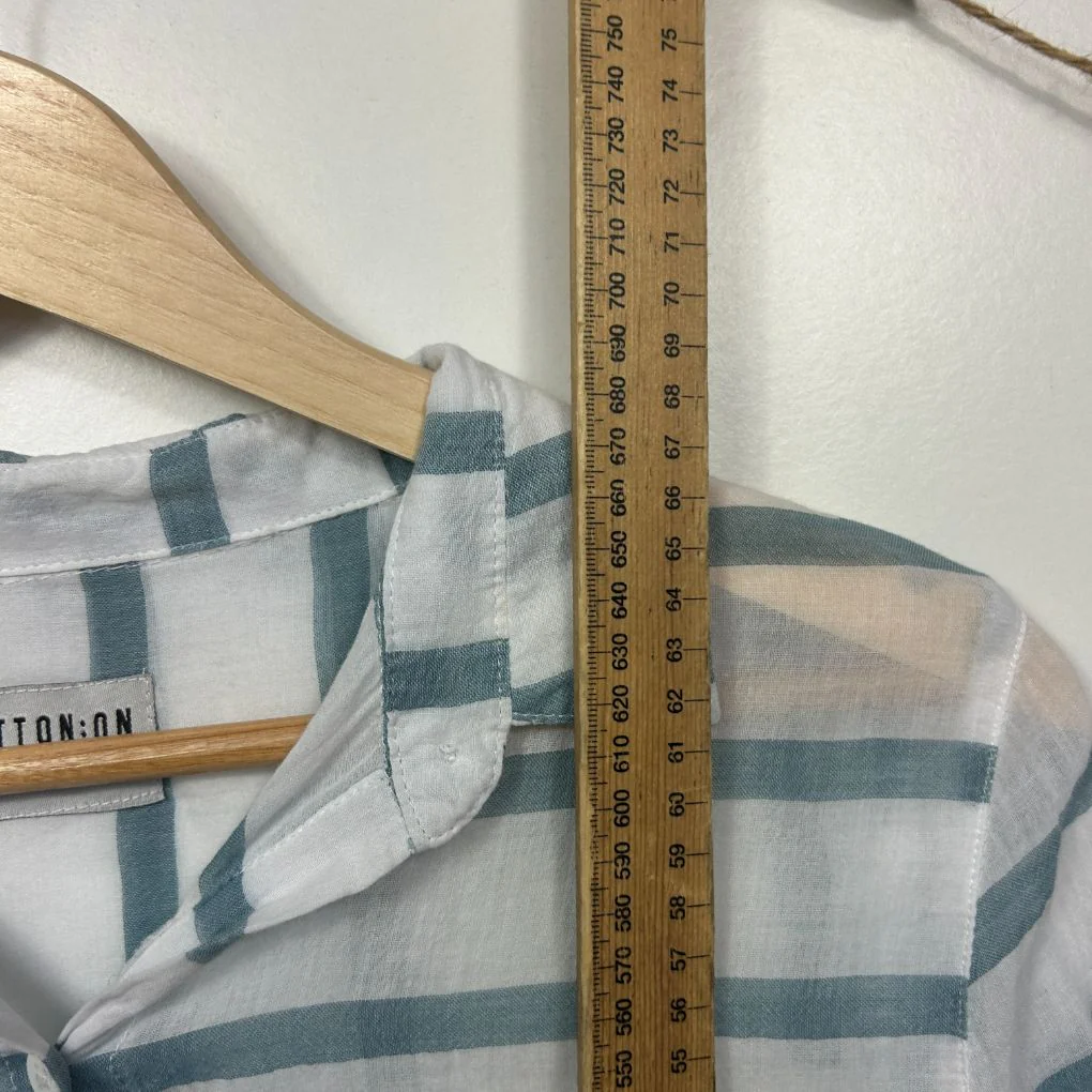 Cotton On Blue Striped Shirt - Size M - Image 4