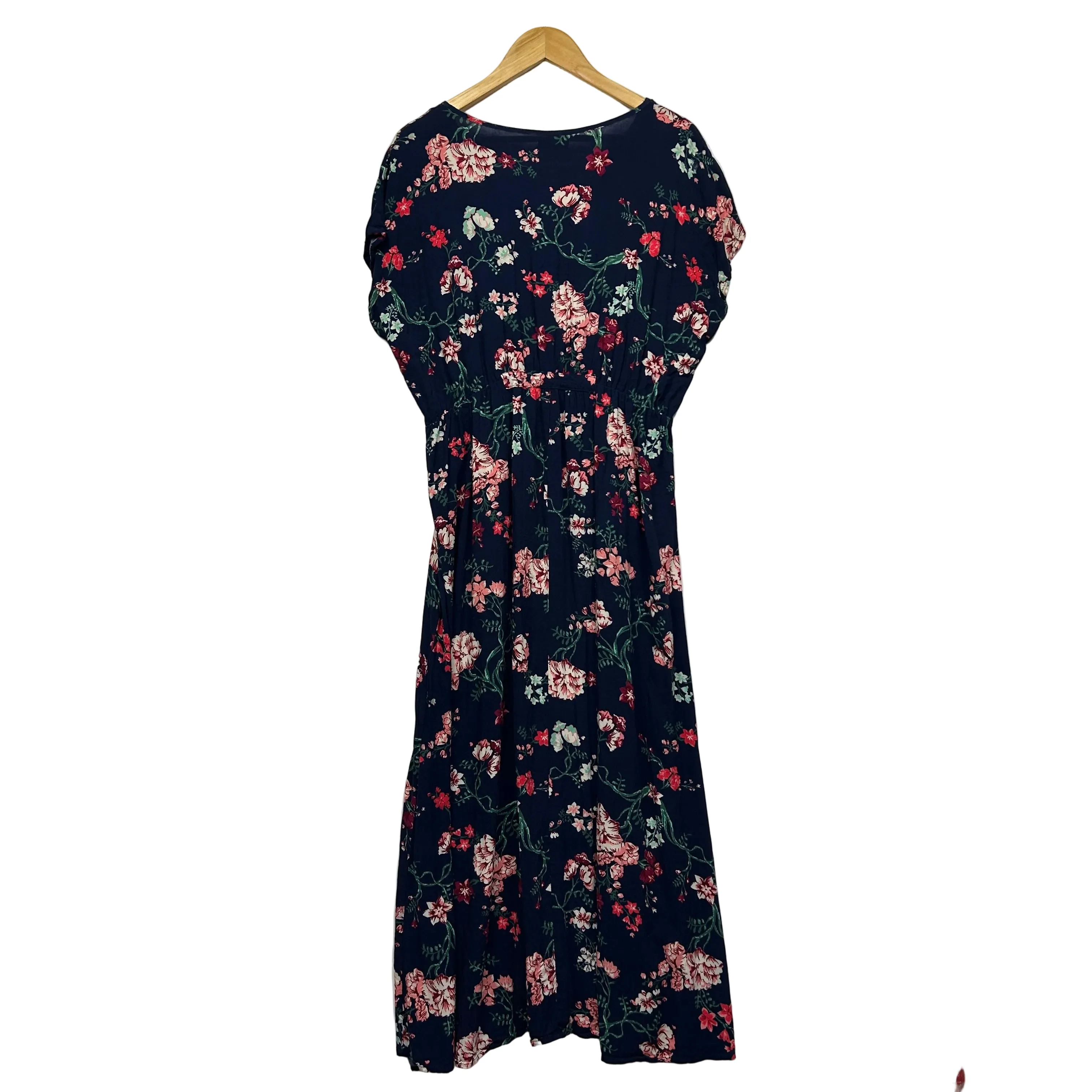 Cotton On Navy and Multicoloured Floral Print Dress - Size XL/16 - Image 2