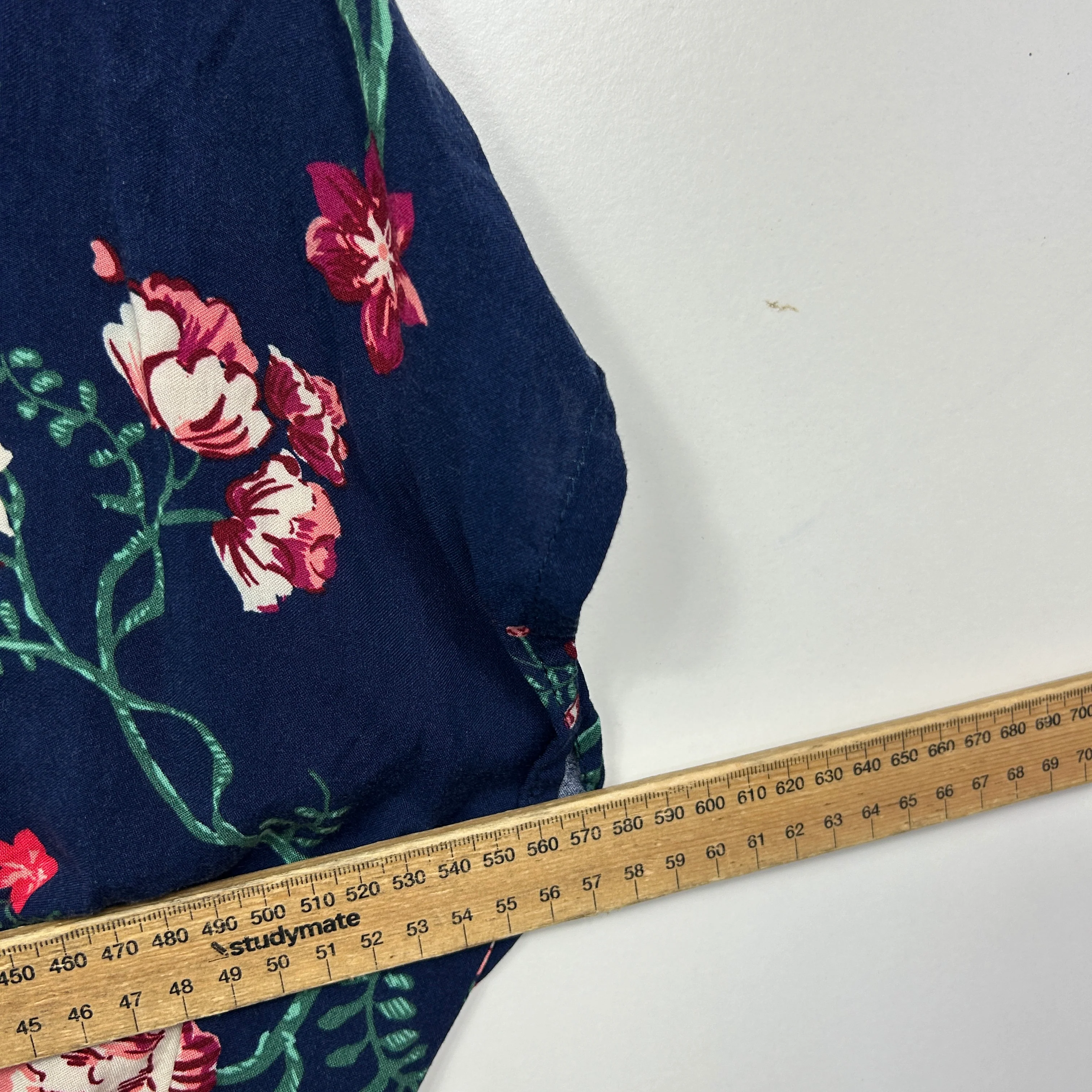 Cotton On Navy and Multicoloured Floral Print Dress - Size XL/16 - Image 4