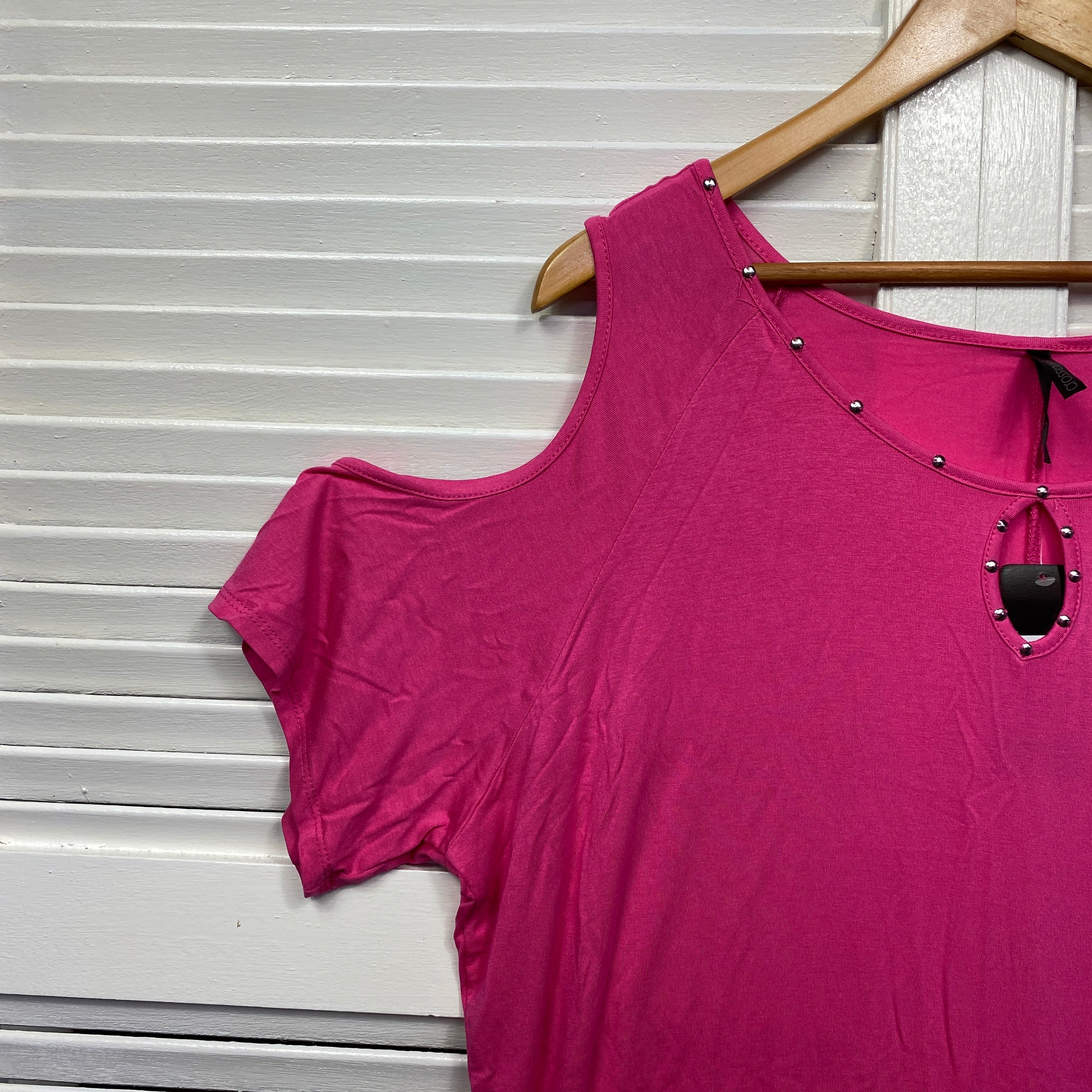 Crossroads Top Size 16 XL Pink Cold Shoulder Sleeve New - Image 3