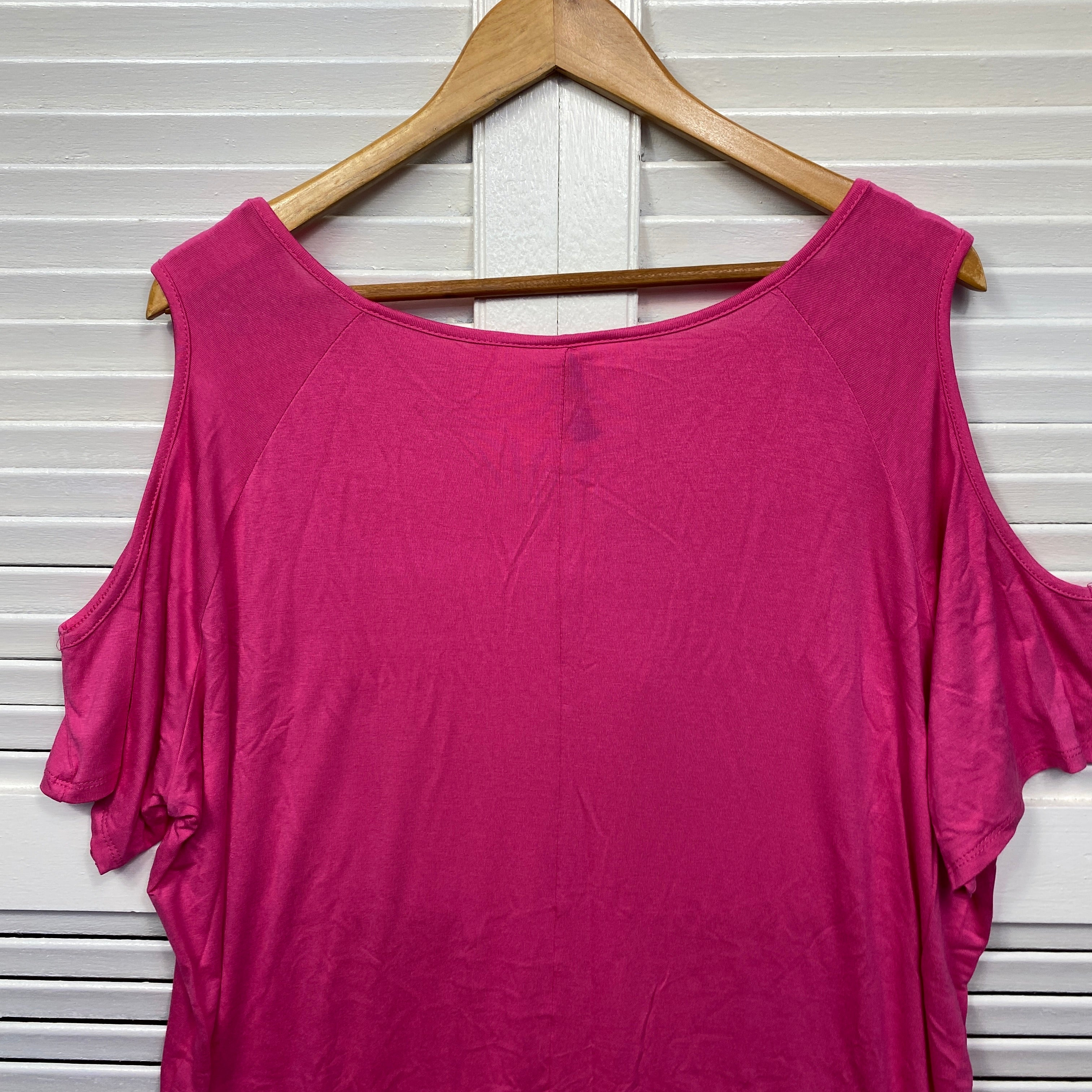 Crossroads Top Size 16 XL Pink Cold Shoulder Sleeve New - Image 7