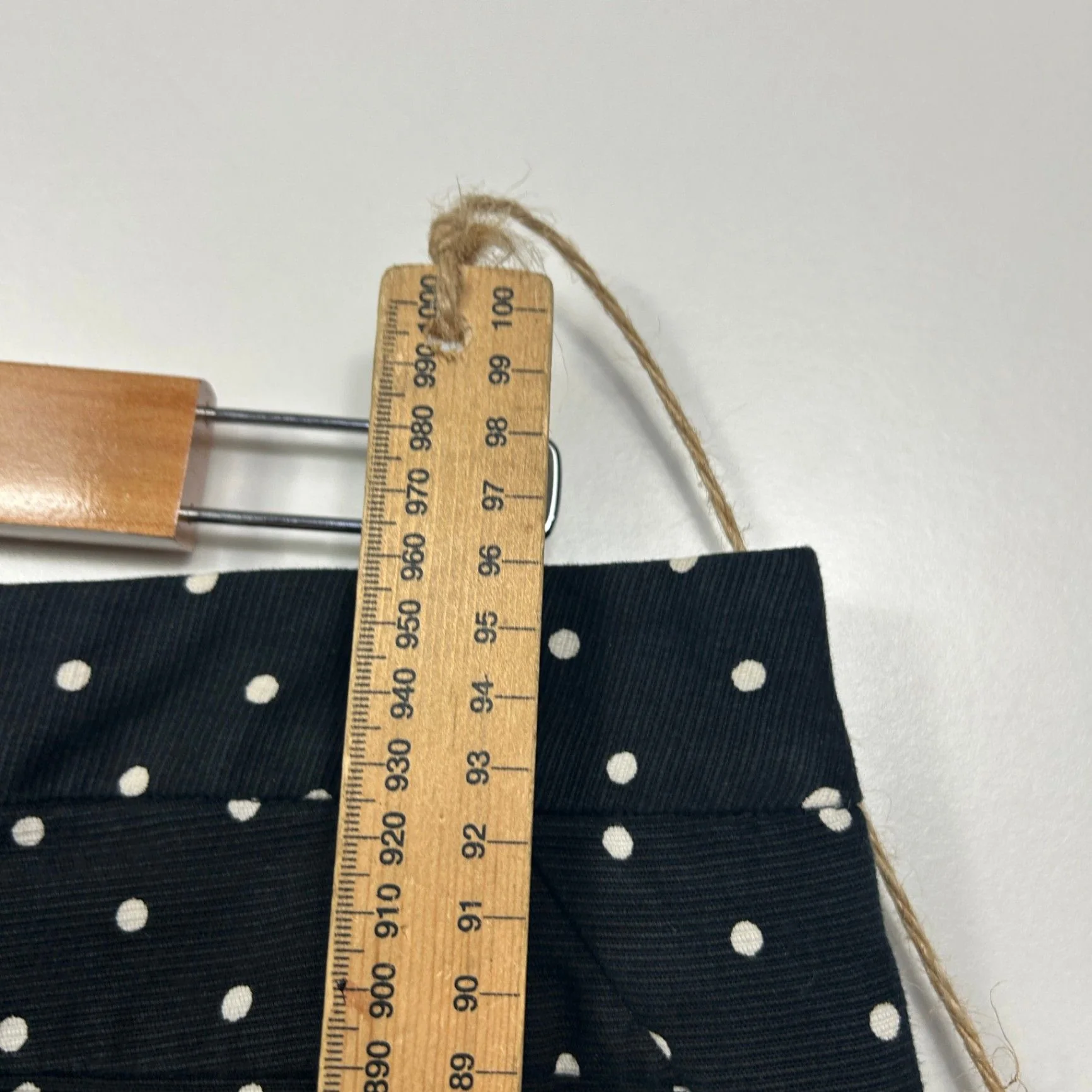 Cue Black White Polka Dots Pants Trousers Size 14 Corduroy Pockets - Image 5