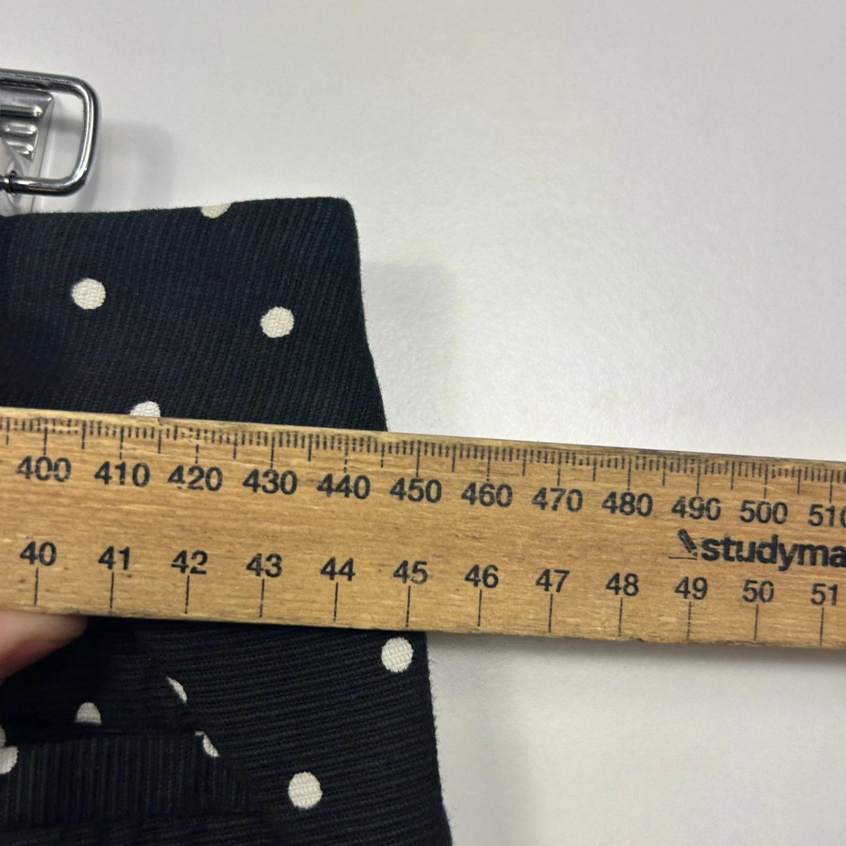 Cue Black White Polka Dots Pants Trousers Size 14 Corduroy Pockets - Image 6