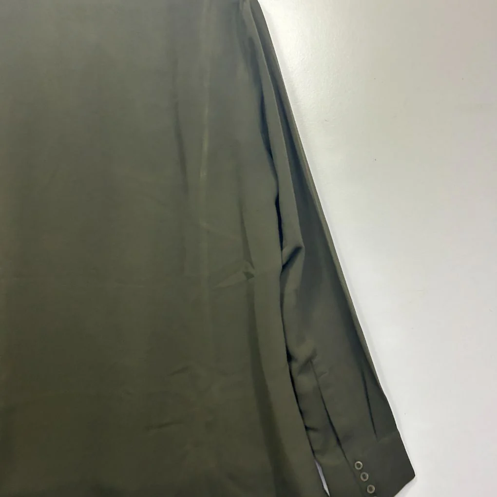 Cue Green Olive Long Sleeve Shirt - Size 14 - Image 4