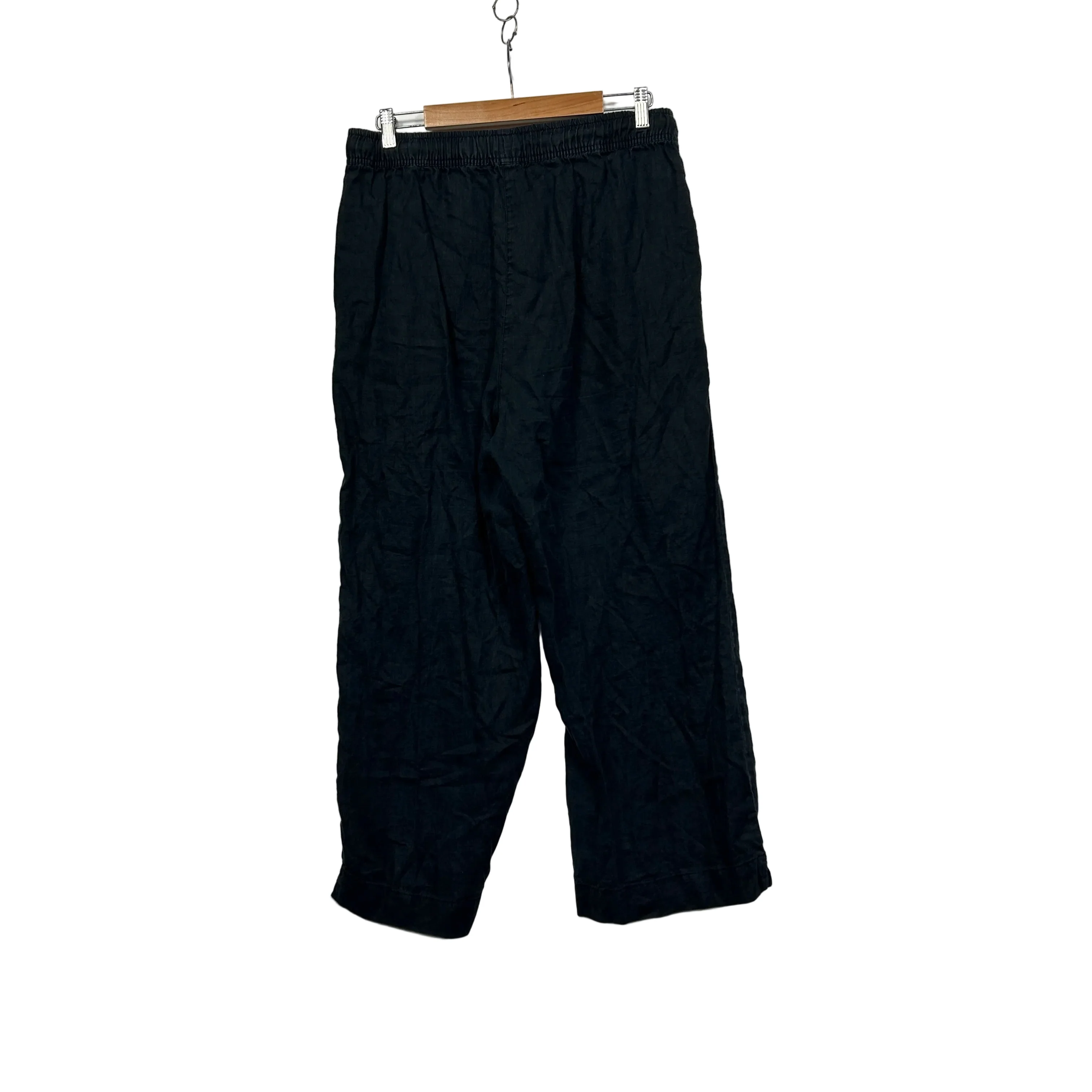 D-luxe Decjuba Basics Black Linen Pants - Size L - Image 2