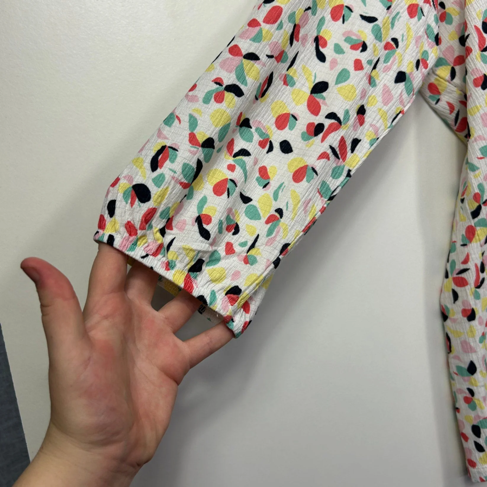 Damart Multicoloured 3/4 Sleeve Top Blouse Size 16 - Image 6