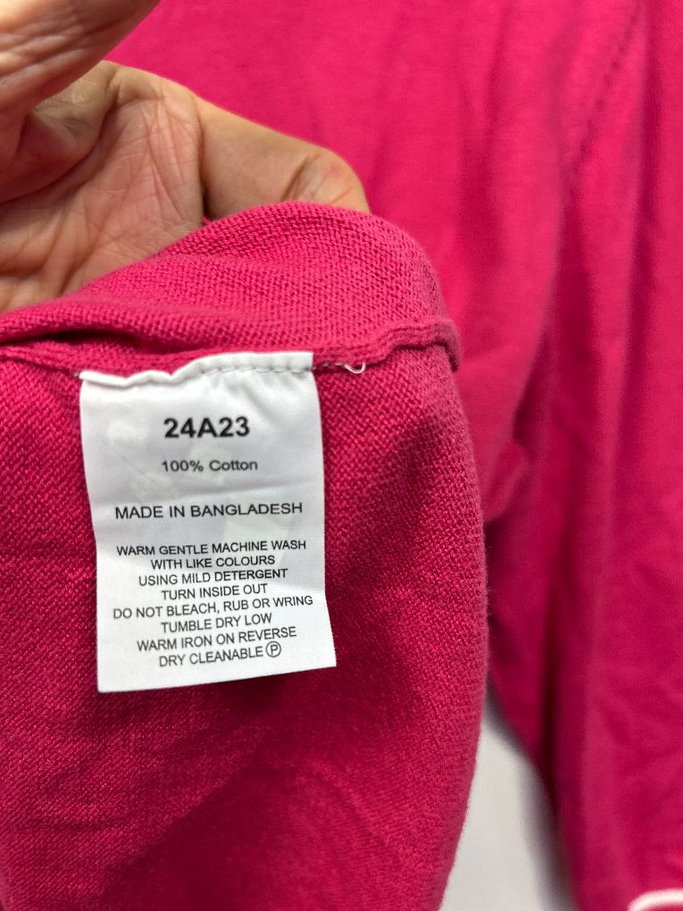 Damart Pink Cotton Knit Top -  Size 16 - Image 3